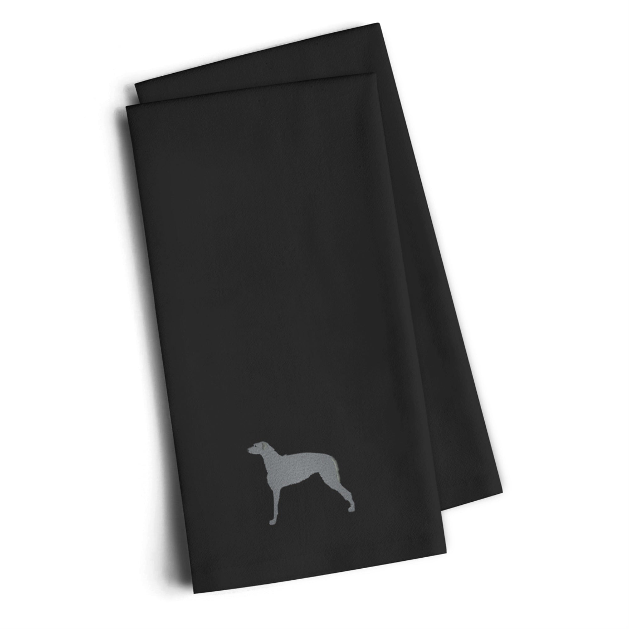 'Caroline'S Treasures Bb3396Bktwe Scottish Deerhound Black Embroidered Kitchen Towel (Set Of 2), 28'''' H X 19'''' W, Multicolo