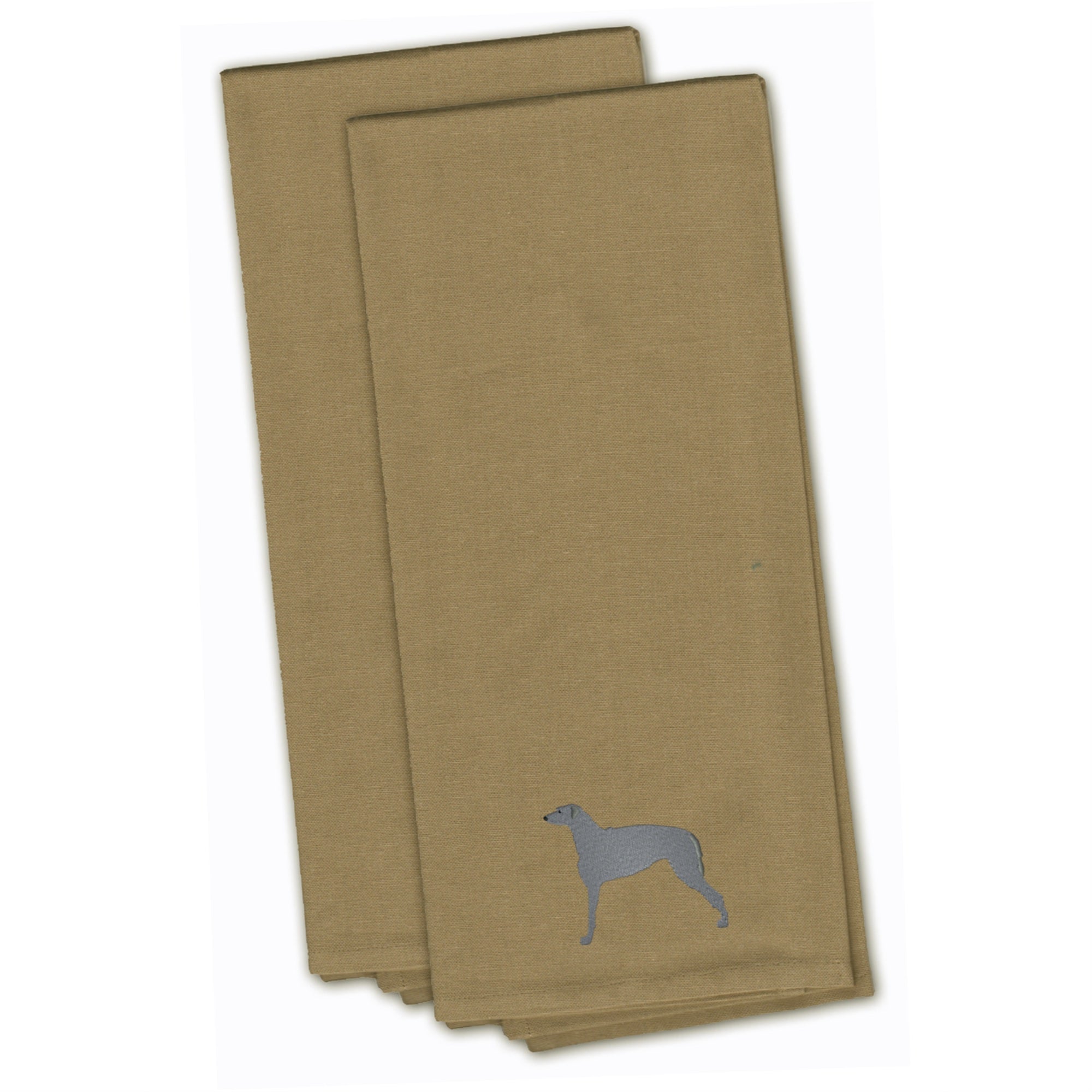 'Caroline'S Treasures Bb3396Tntwe Scottish Deerhound Tan Embroidered Kitchen Towel (Set Of 2), 28'''' X 19'''', Multicolor''
