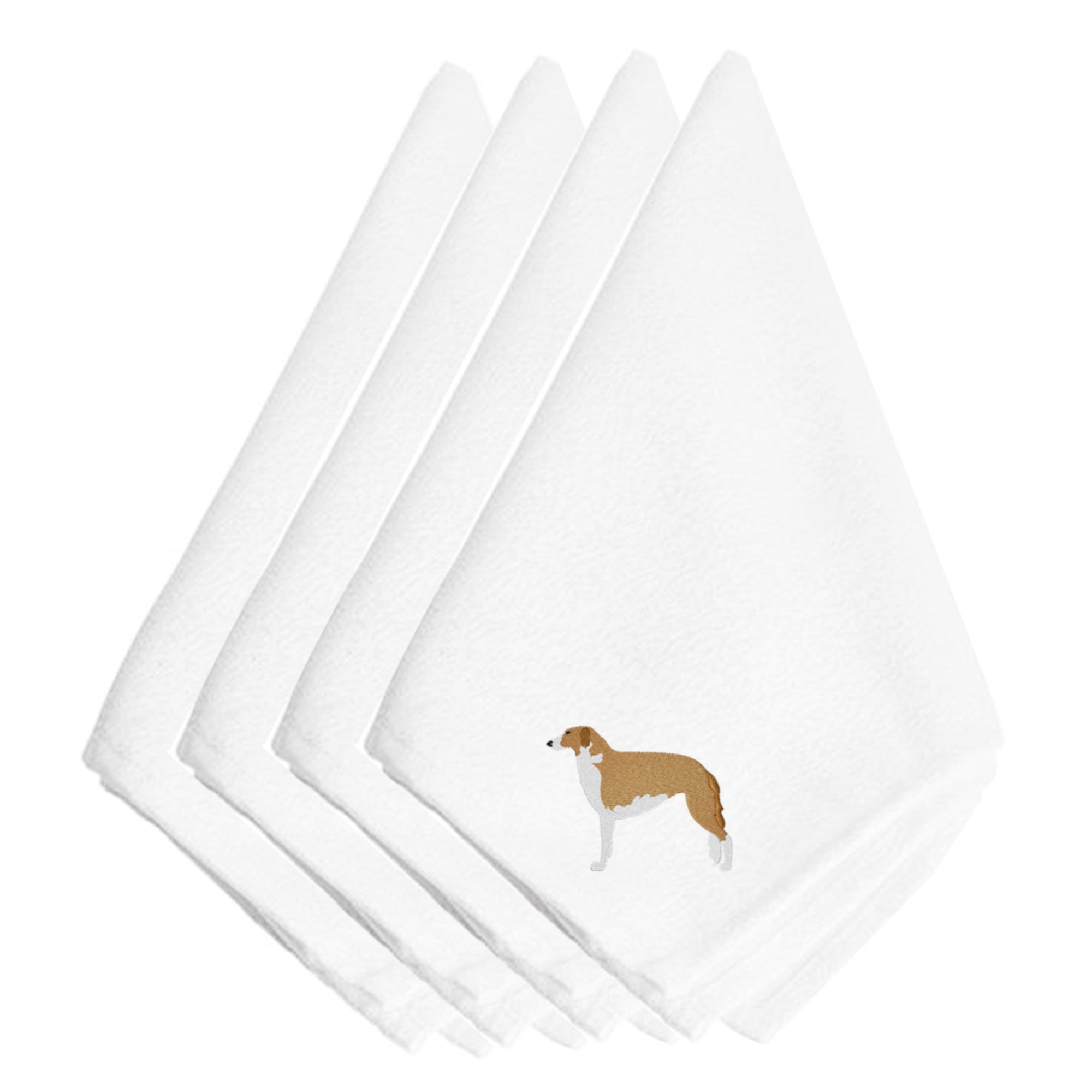 'Caroline'S Treasures Bb3399Npke Borzoi Russian Greyhound Embroidered Napkins (Set Of 4), 20'''', Multicolor''