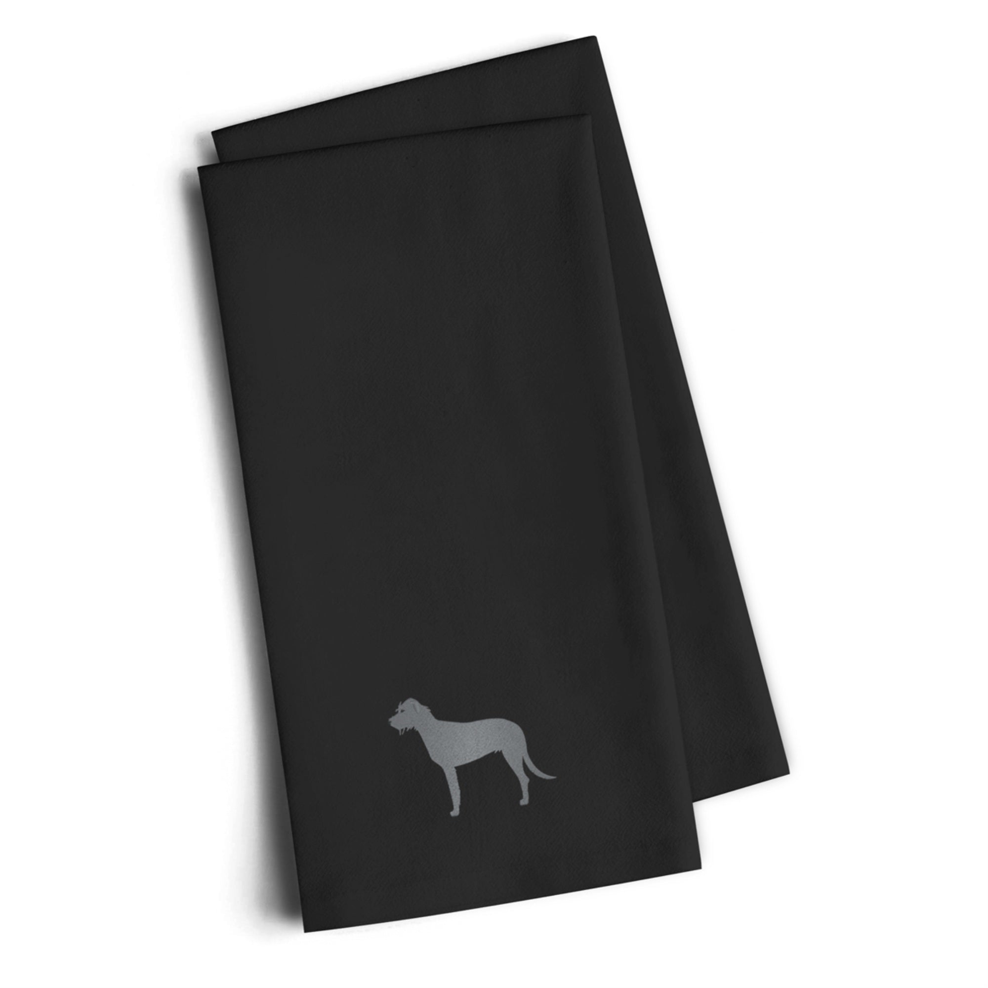 'Caroline'S Treasures Bb3403Bktwe Irish Wolfhound Black Embroidered Kitchen Towel (Set Of 2), 28'''' H X 19'''' W, Multicolor''