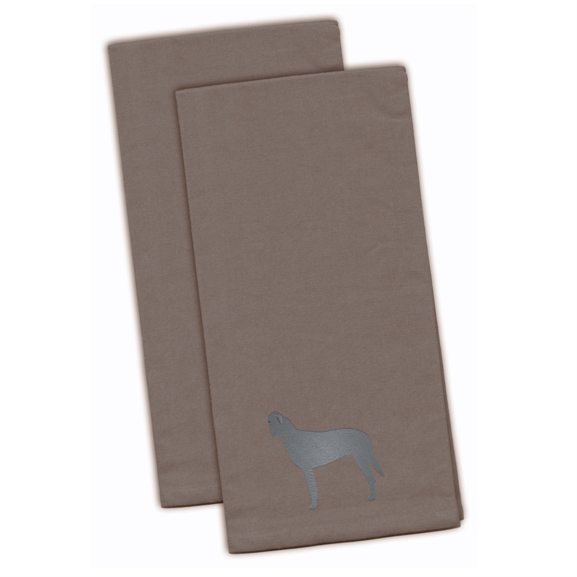 'Caroline'S Treasures Bb3403Gytwe Irish Wolfhound Gray Embroidered Kitchen Towel (Set Of 2), 28'''' X 19'''', Multicolor''