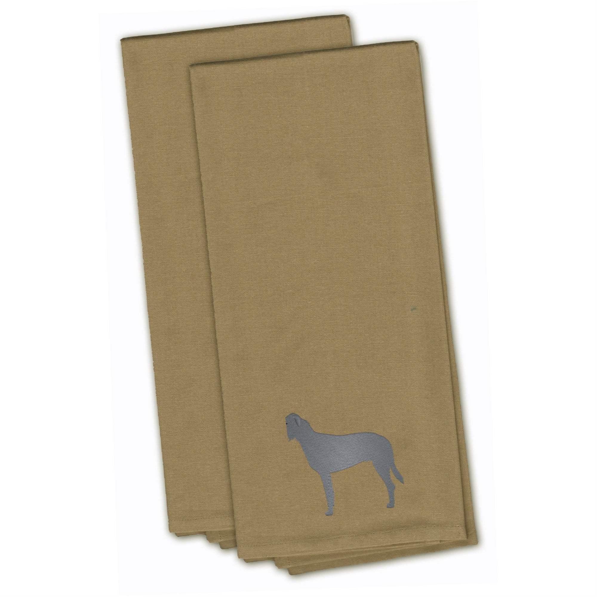 'Caroline'S Treasures Bb3403Tntwe Irish Wolfhound Tan Embroidered Kitchen Towel (Set Of 2), 28'''' X 19'''', Multicolor''