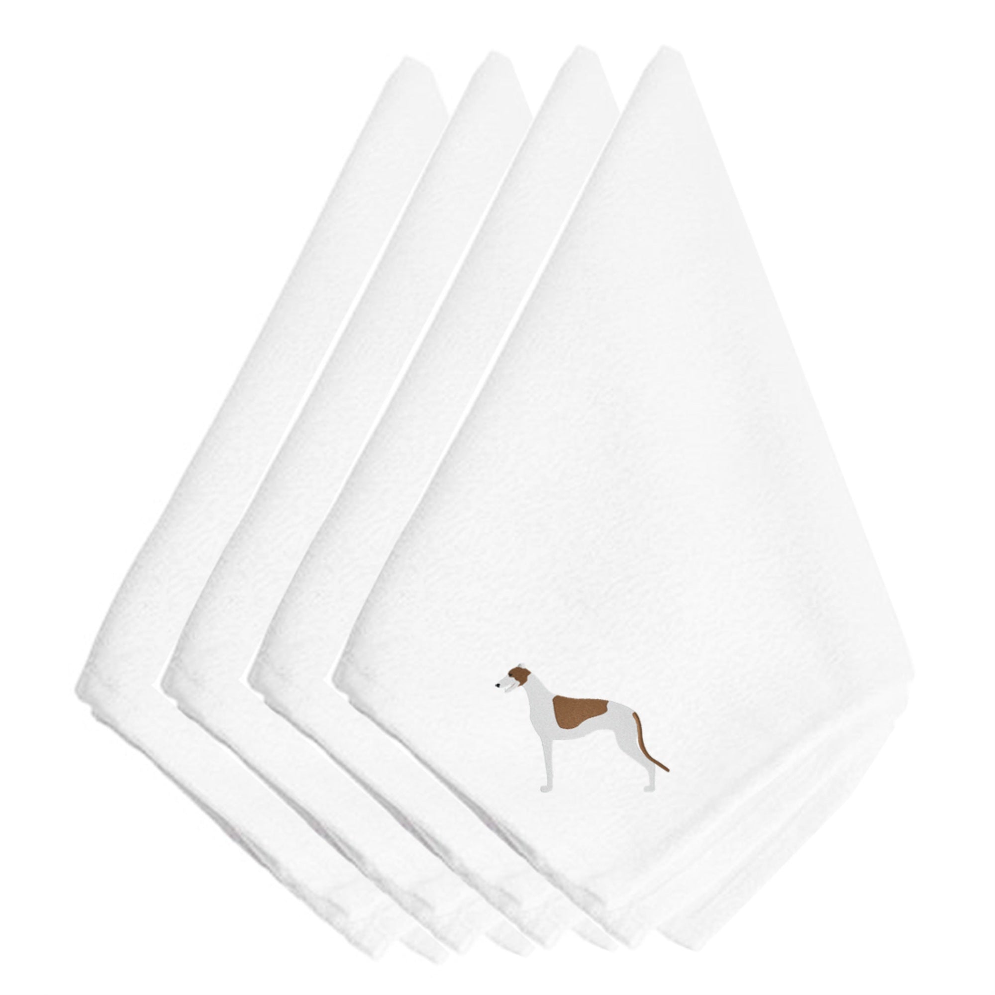 'Caroline'S Treasures Bb3405Npke Greyhound Embroidered Napkins (Set Of 4), 20'''', Multicolor''
