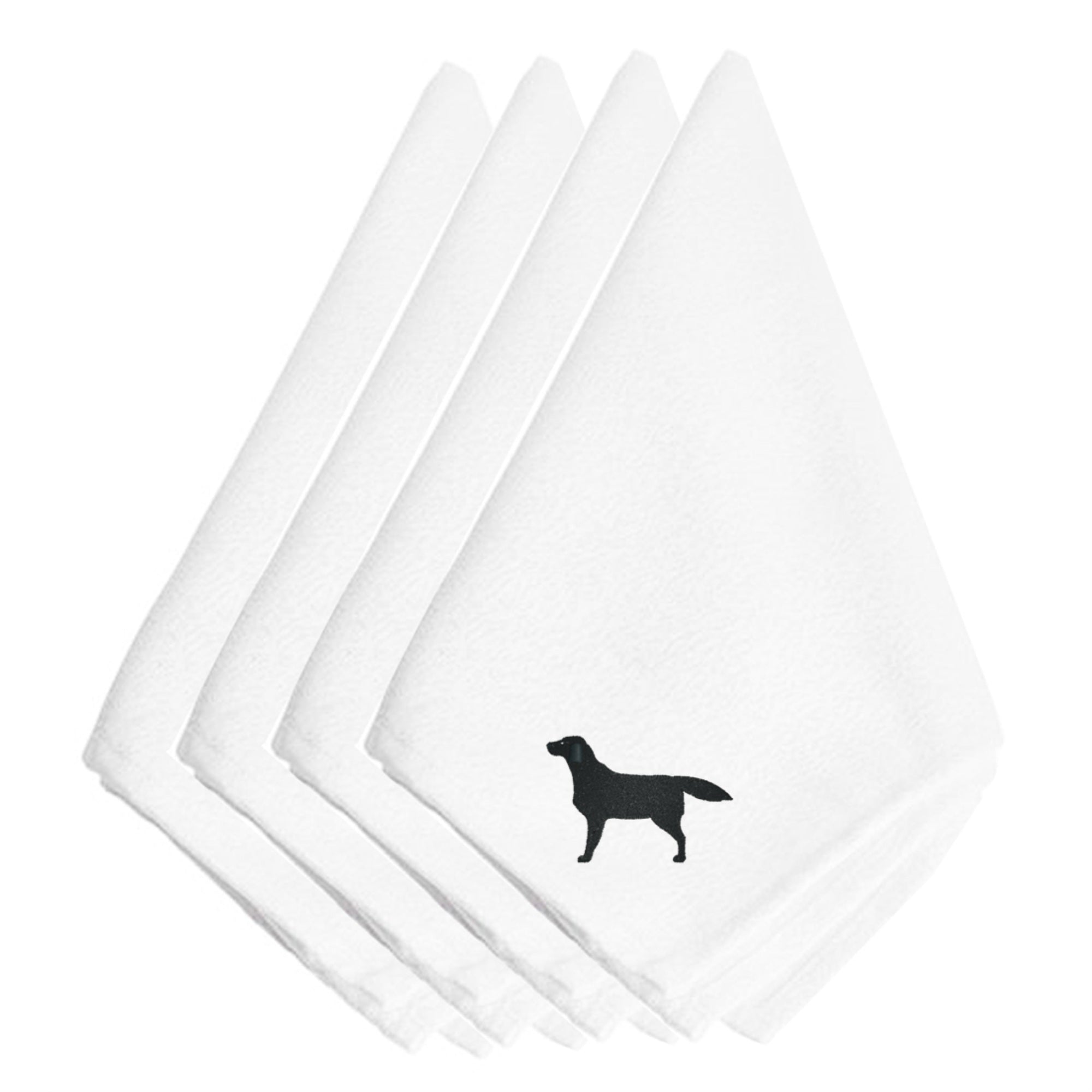 'Caroline'S Treasures Bb3408Npke Black Labrador Retriever Embroidered Napkins (Set Of 4), 20'''', Multicolor''