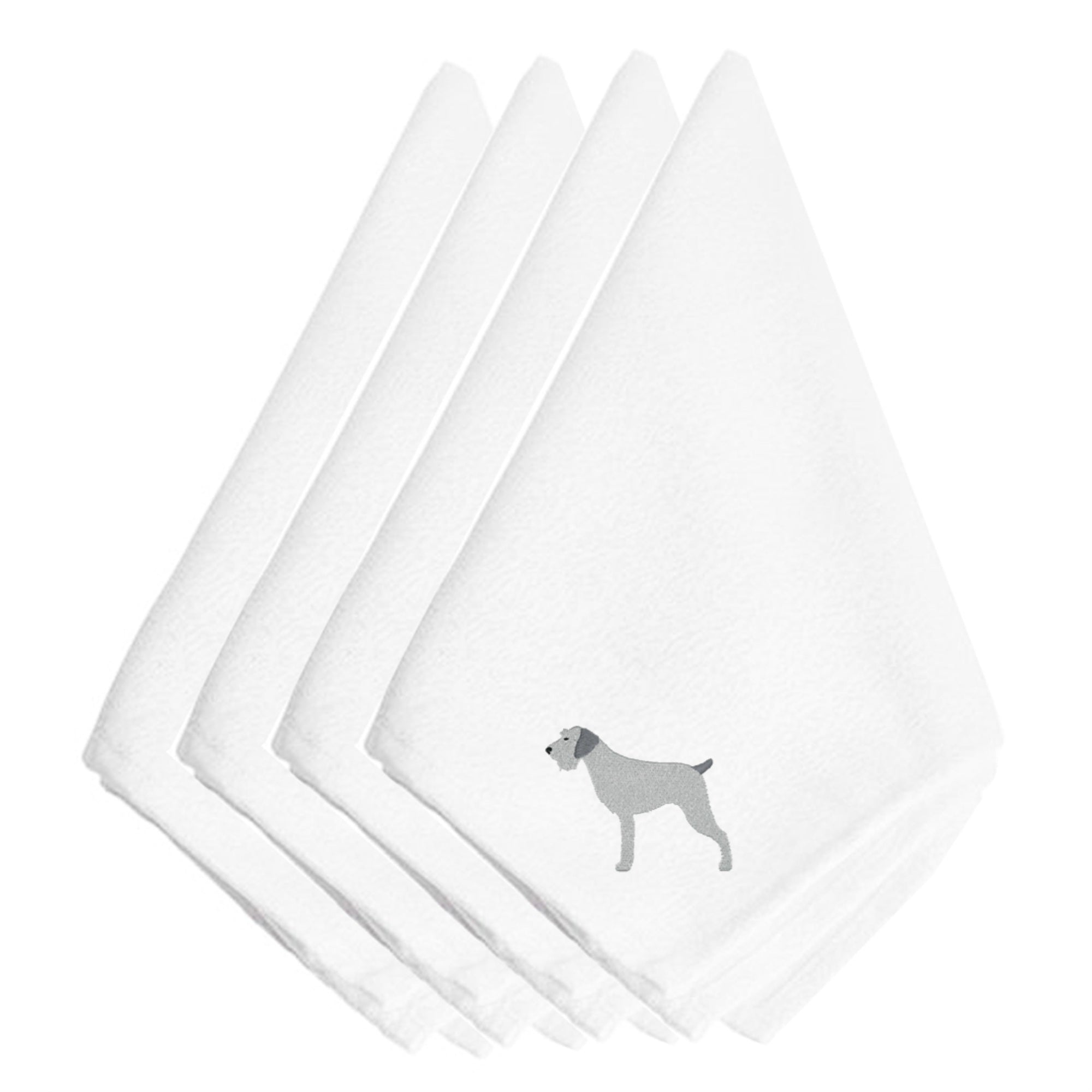 'Caroline'S Treasures Bb3411Npke German Wirehaired Pointer Embroidered Napkins (Set Of 4), 20'''', Multicolor''