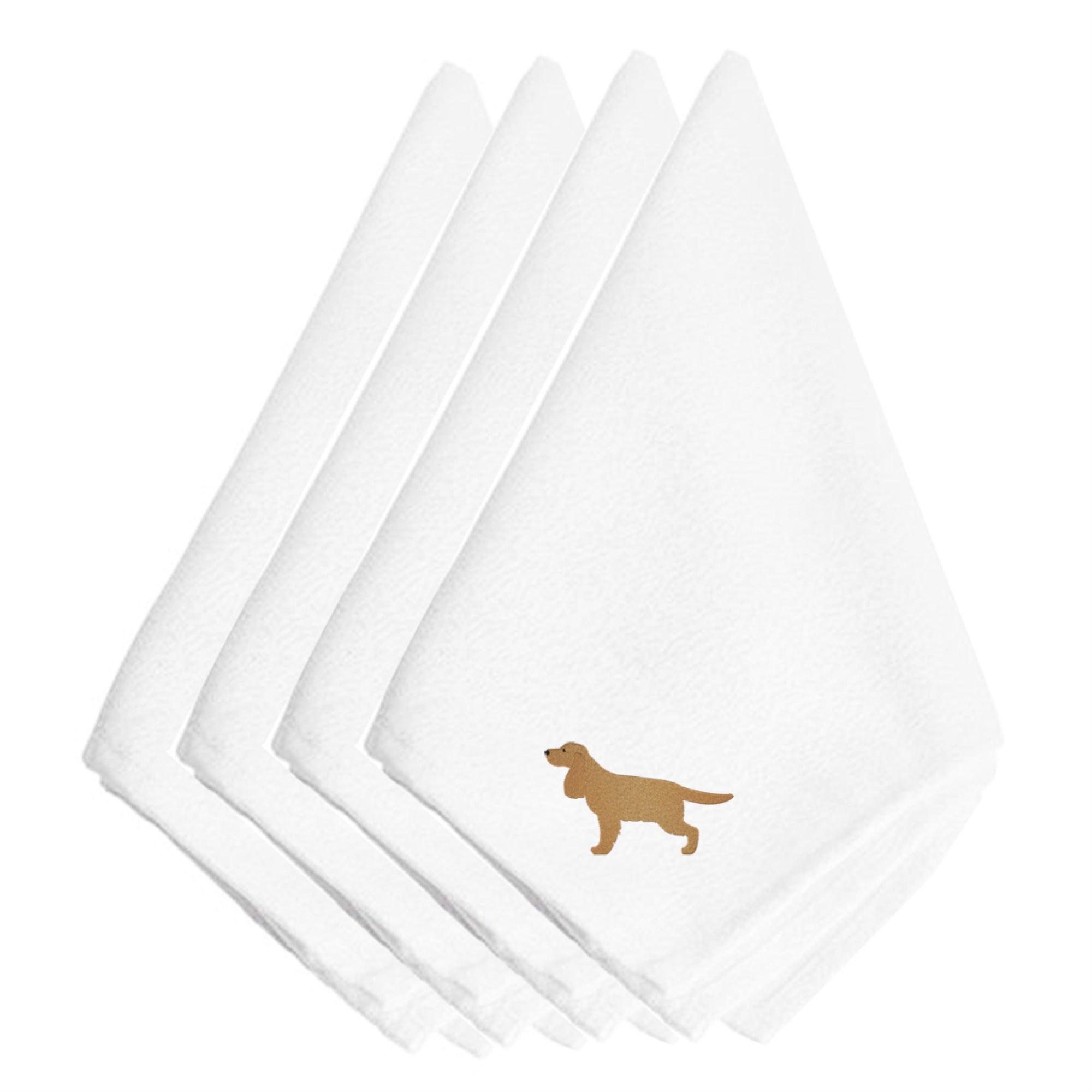 'Caroline'S Treasures Bb3412Npke English Cocker Spaniel Embroidered Napkins (Set Of 4), 20'''', Multicolor''