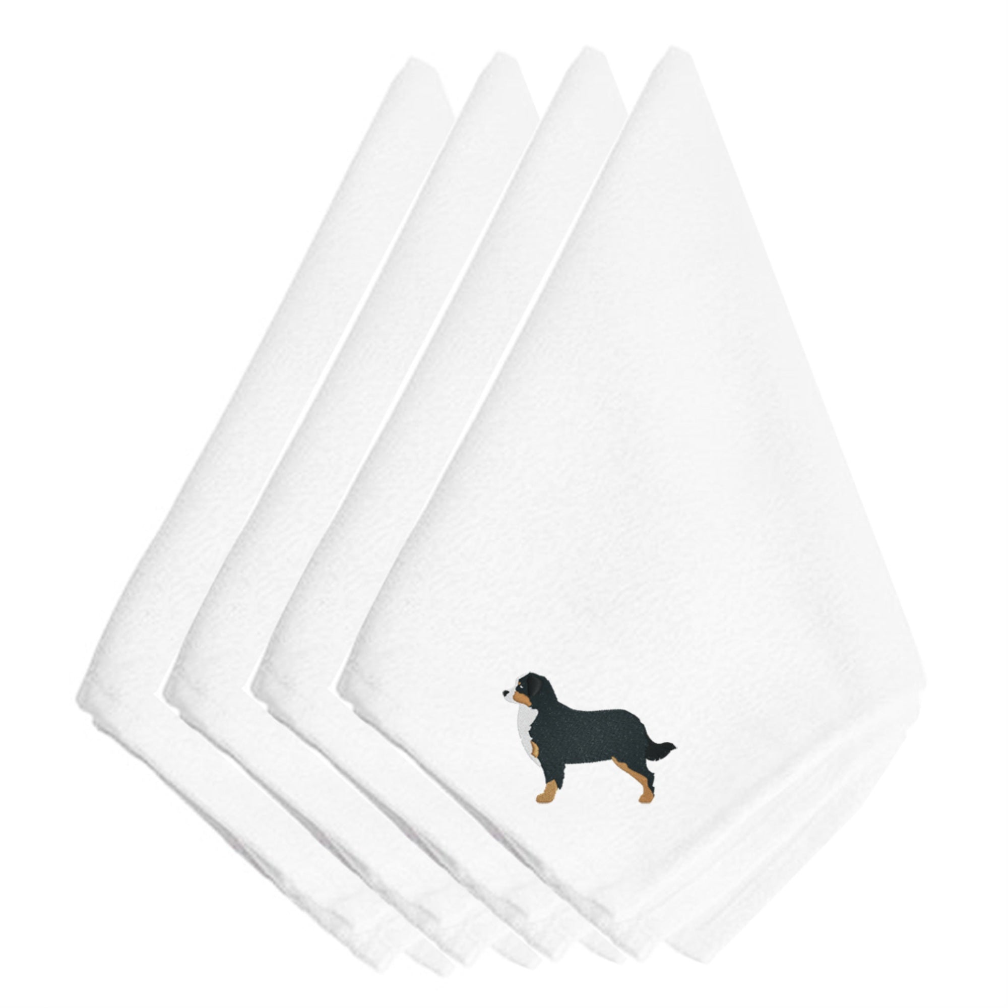 'Caroline'S Treasures Bb3419Npke Bernese Mountain Dog Embroidered Napkins (Set Of 4), 20'''', Multicolor''
