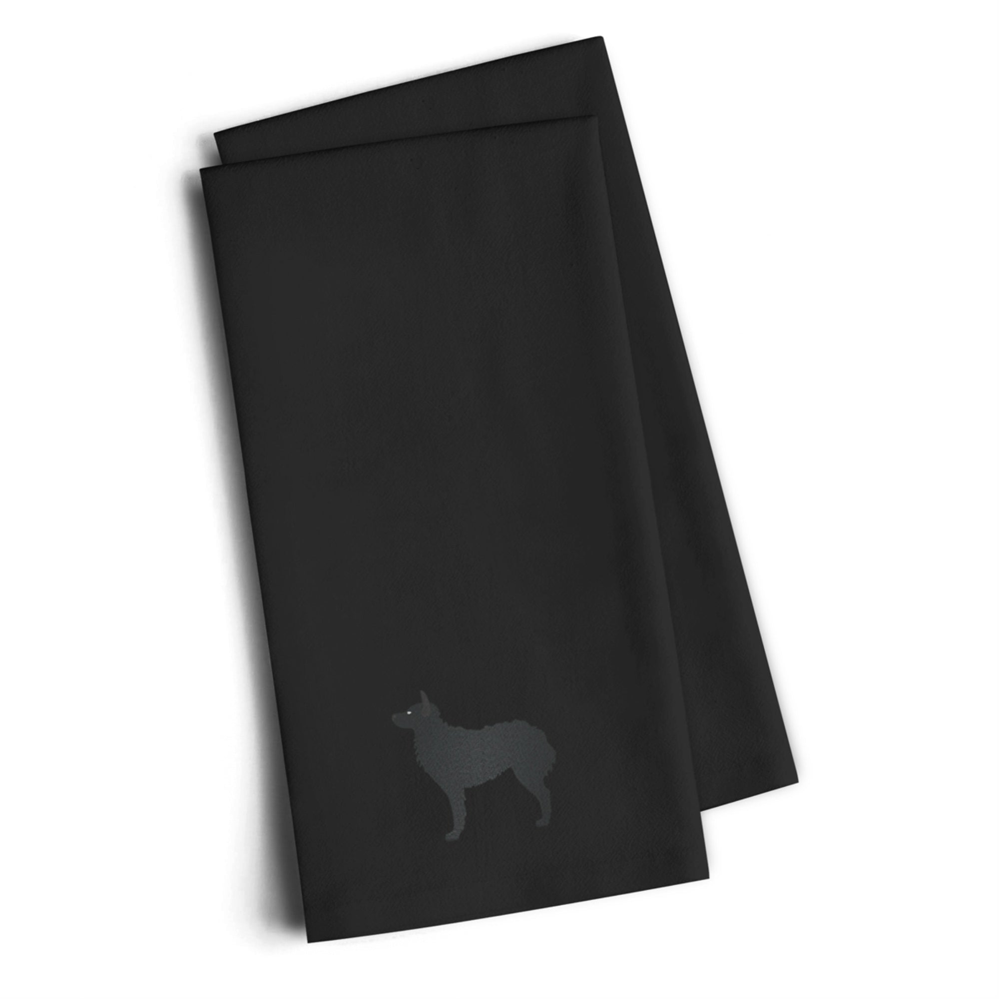 'Caroline'S Treasures Bb3421Bktwe Croatian Sheepdog Black Embroidered Kitchen Towel (Set Of 2), 28'''' H X 19'''' W, Multicolor