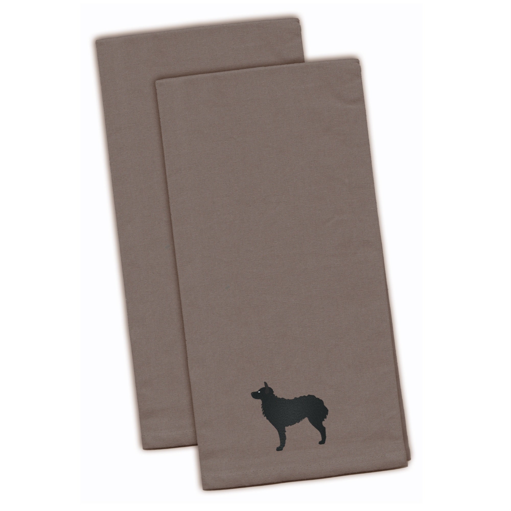 'Caroline'S Treasures Bb3421Gytwe Croatian Sheepdog Gray Embroidered Kitchen Towel (Set Of 2), 28'''' X 19'''', Multicolor''
