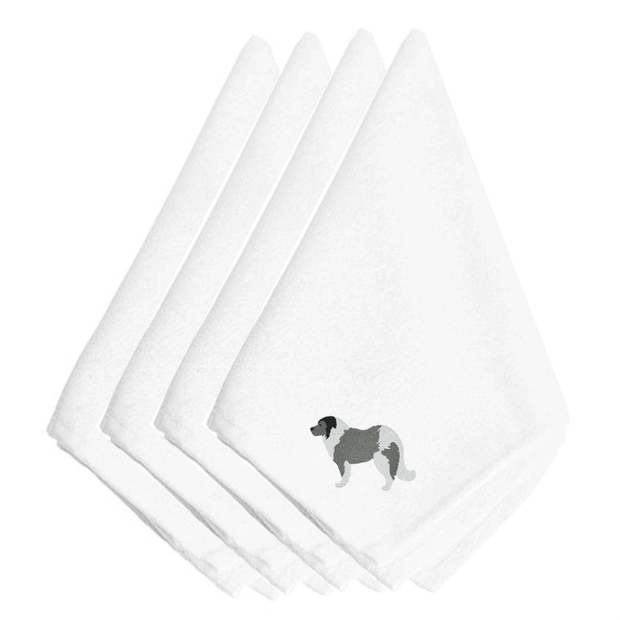 'Caroline'S Treasures Bb3425Npke Caucasian Shepherd Dog Embroidered Napkins (Set Of 4), 20'''', Multicolor''