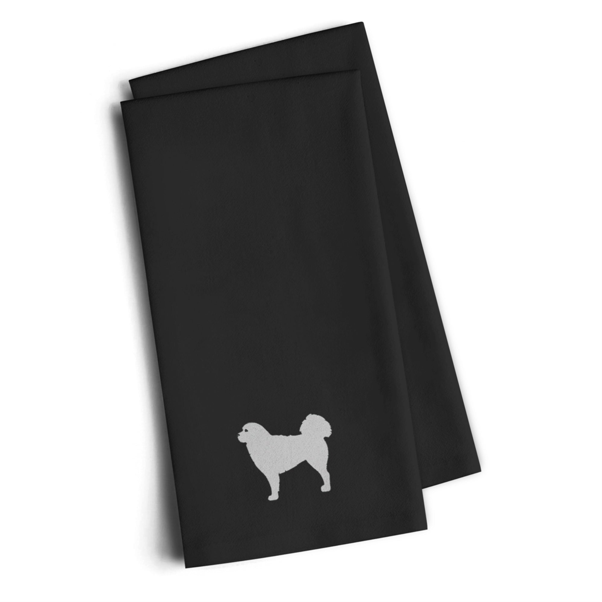 'Caroline'S Treasures Bb3427Bktwe Polish Tatra Sheepdog Black Embroidered Kitchen Towel (Set Of 2), 28'''' H X 19'''' W, Multic