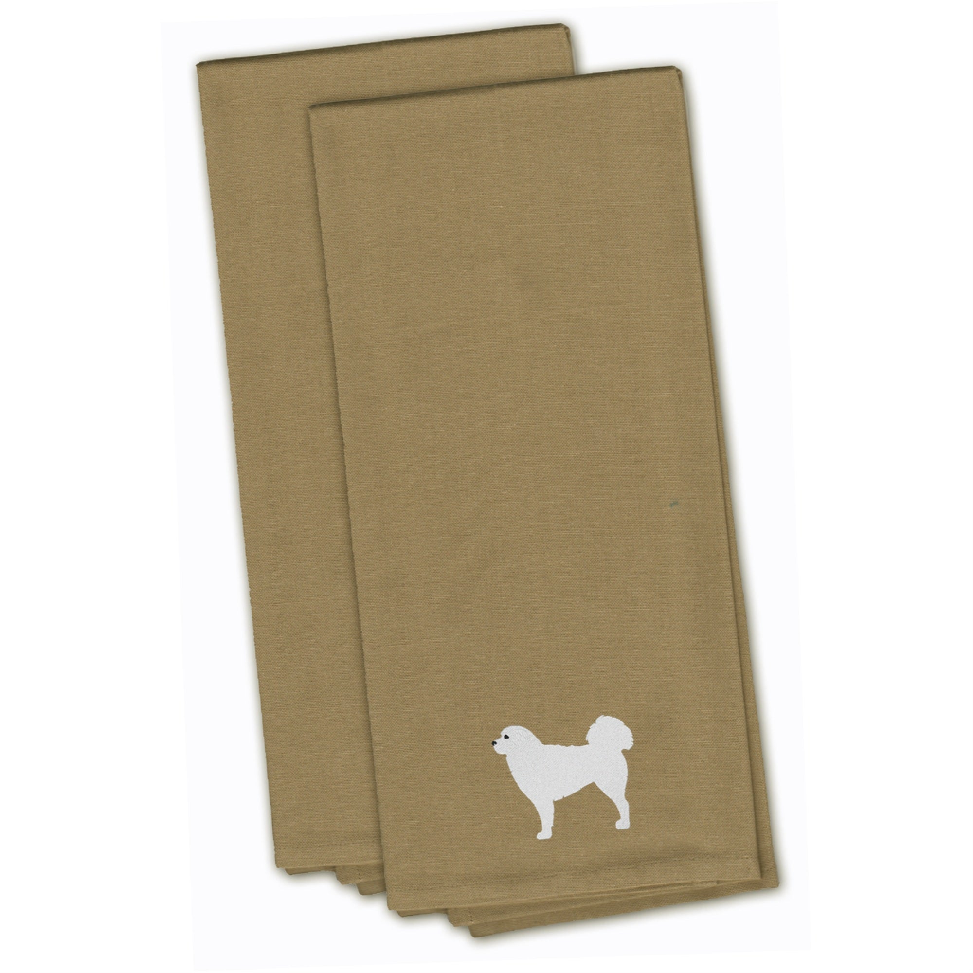 'Caroline'S Treasures Bb3427Tntwe Polish Tatra Sheepdog Tan Embroidered Kitchen Towel (Set Of 2), 28'''' X 19'''', Multicolor''