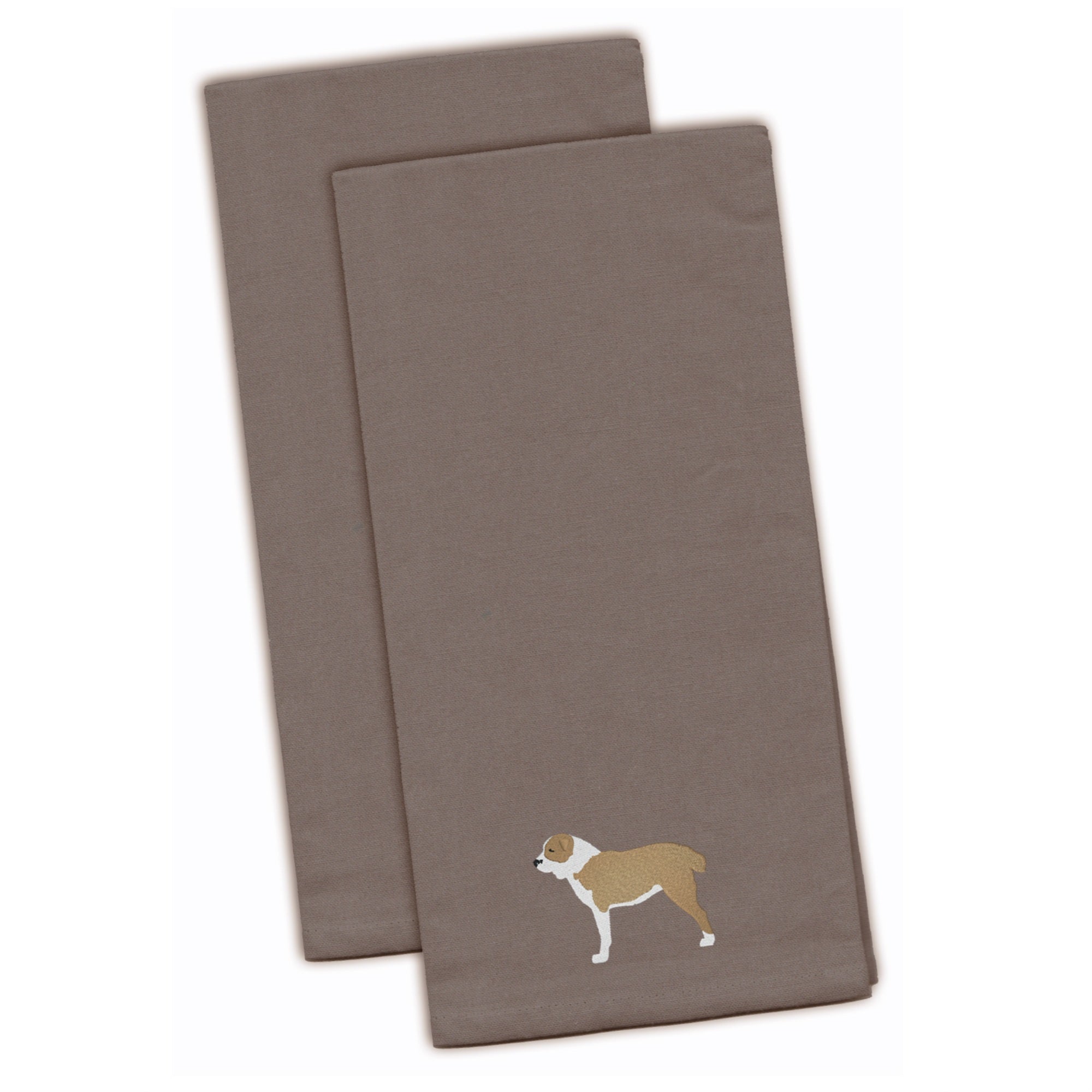 'Caroline'S Treasures Bb3428Gytwe Central Asian Shepherd Dog Gray Embroidered Kitchen Towel (Set Of 2), 28'''' X 19'''', Multic