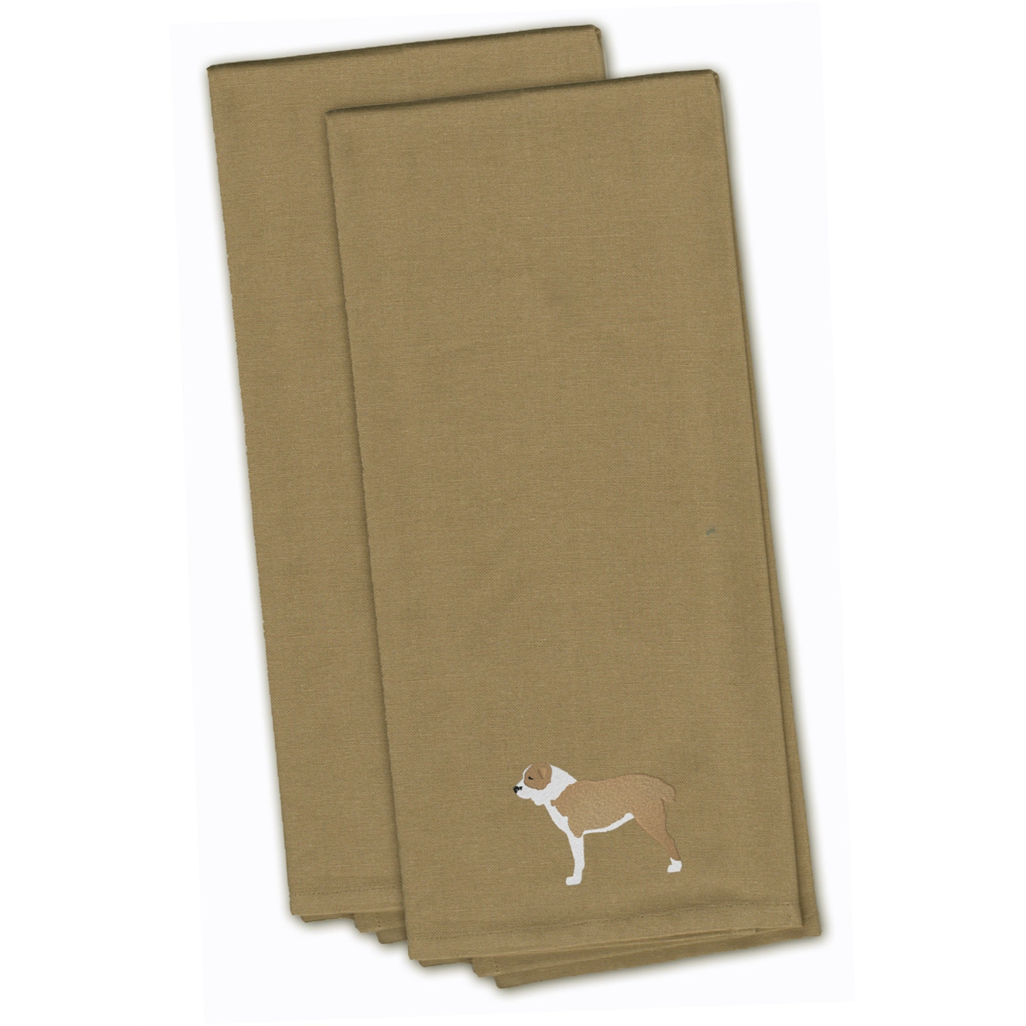 'Caroline'S Treasures Bb3428Tntwe Central Asian Shepherd Dog Tan Embroidered Kitchen Towel (Set Of 2), 28'''' X 19'''', Multico
