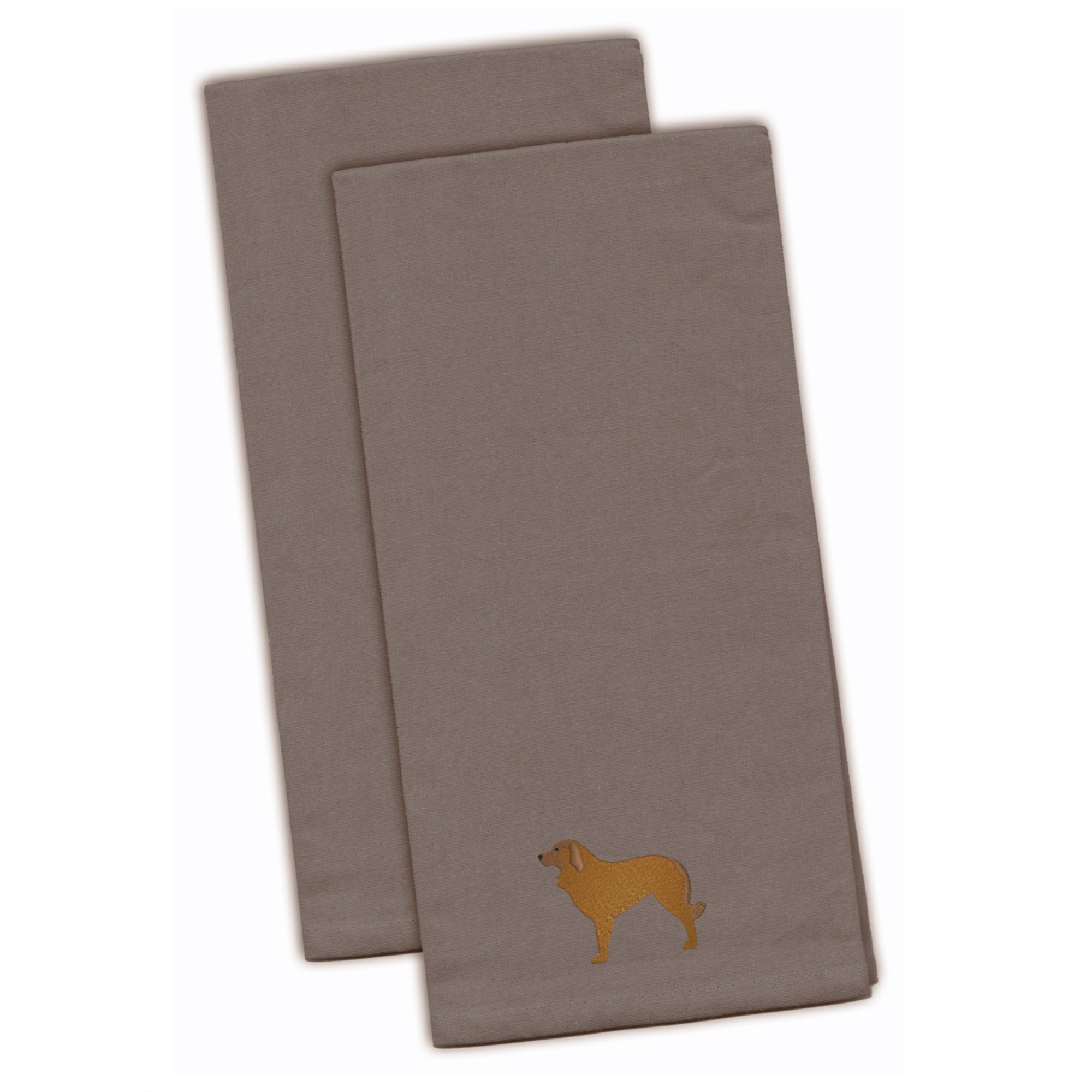 'Caroline'S Treasures Bb3431Gytwe Portuguese Sheepdog Dog Gray Embroidered Kitchen Towel (Set Of 2), 28'''' X 19'''', Multicolo