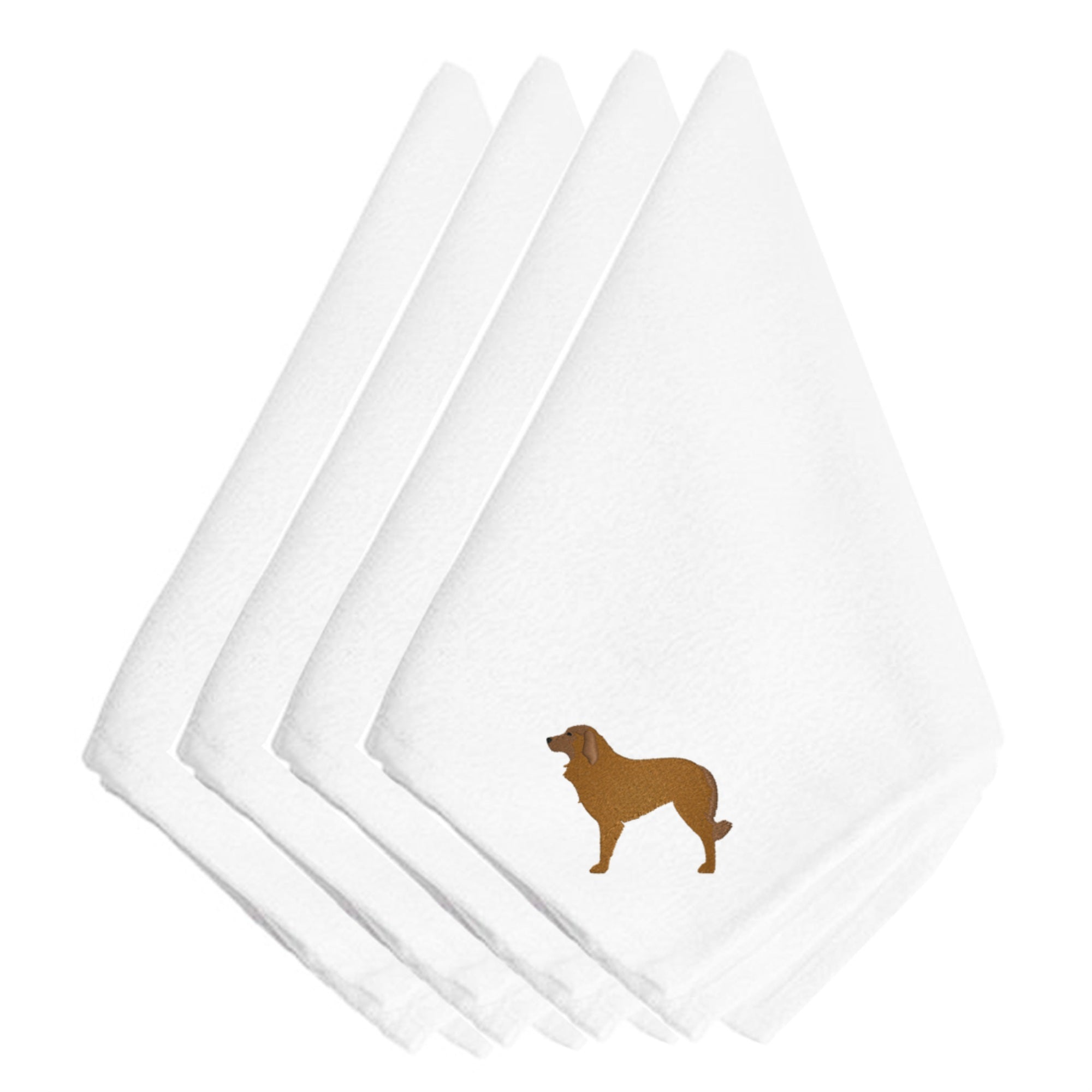 'Caroline'S Treasures Bb3431Npke Portuguese Sheepdog Dog Embroidered Napkins (Set Of 4), 20'''', Multicolor''