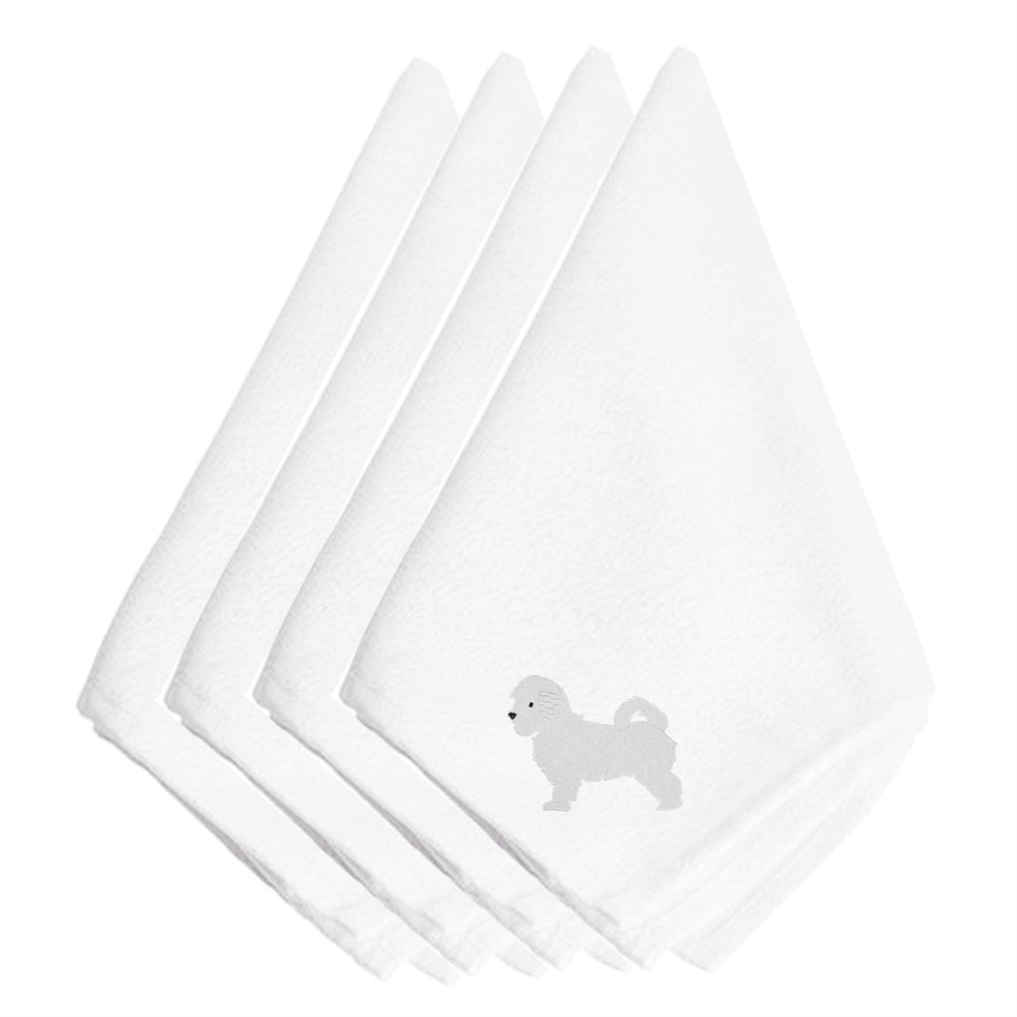 'Caroline'S Treasures Bb3436Npke Maltese Embroidered Napkins (Set Of 4), 20'''', Multicolor''