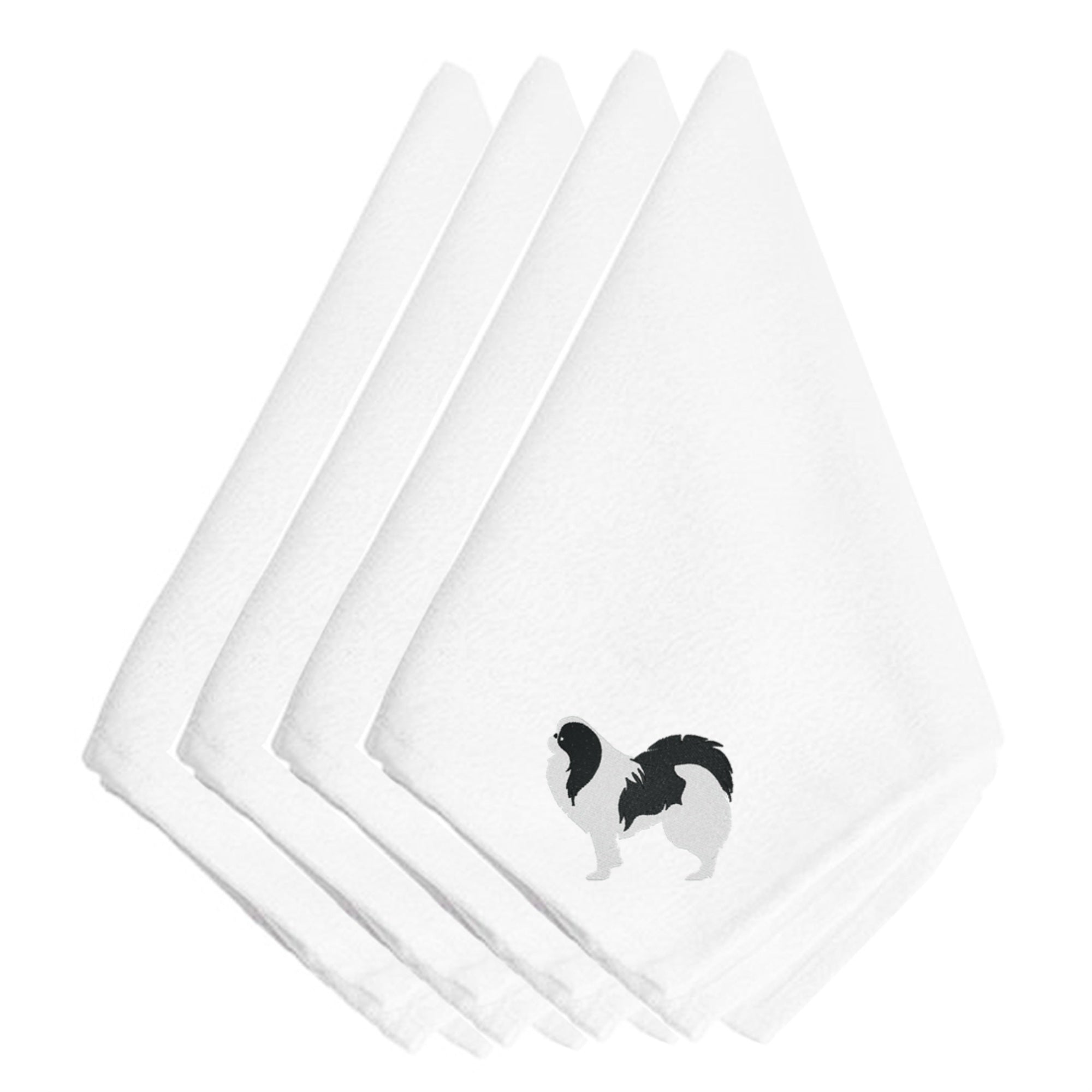 'Caroline'S Treasures Bb3437Npke Japanese Chin Embroidered Napkins (Set Of 4), 20'''', Multicolor''