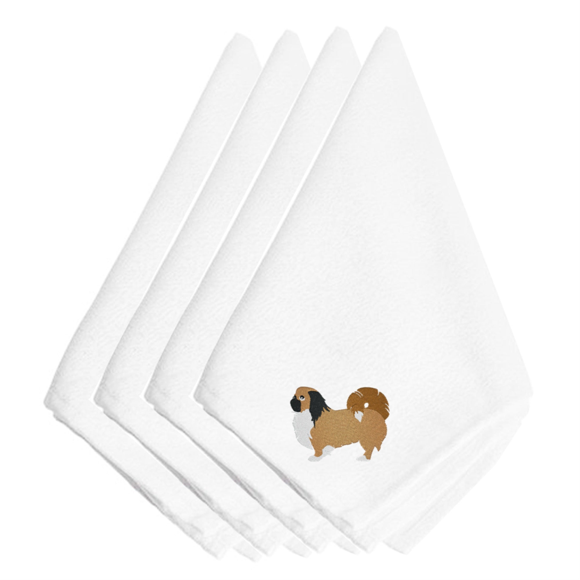 'Caroline'S Treasures Bb3438Npke Pekingese Embroidered Napkins (Set Of 4), 20'''', Multicolor''
