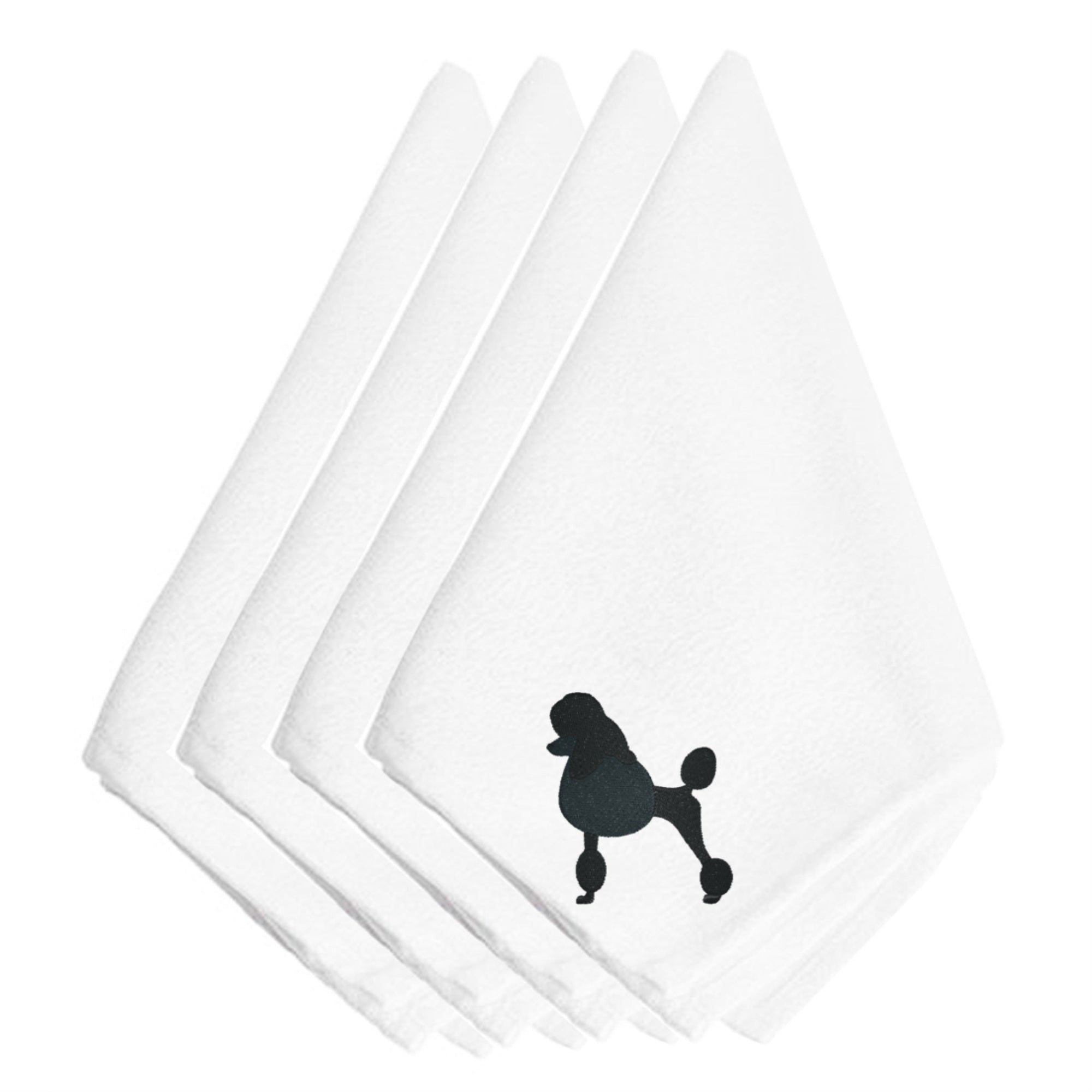 'Caroline'S Treasures Bb3439Npke Poodle Embroidered Napkins (Set Of 4), 20'''', Multicolor''