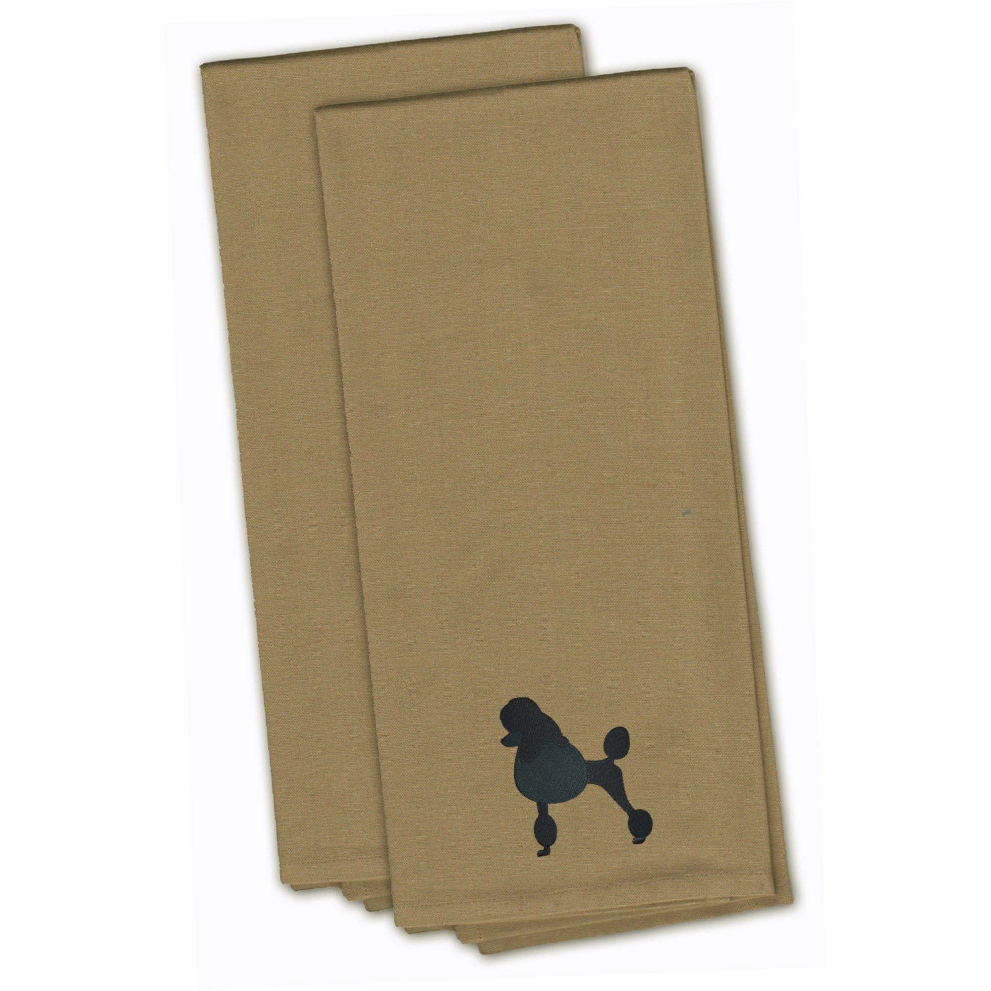 'Caroline'S Treasures Bb3439Tntwe Poodle Tan Embroidered Kitchen Towel (Set Of 2), 28'''' X 19'''', Multicolor''