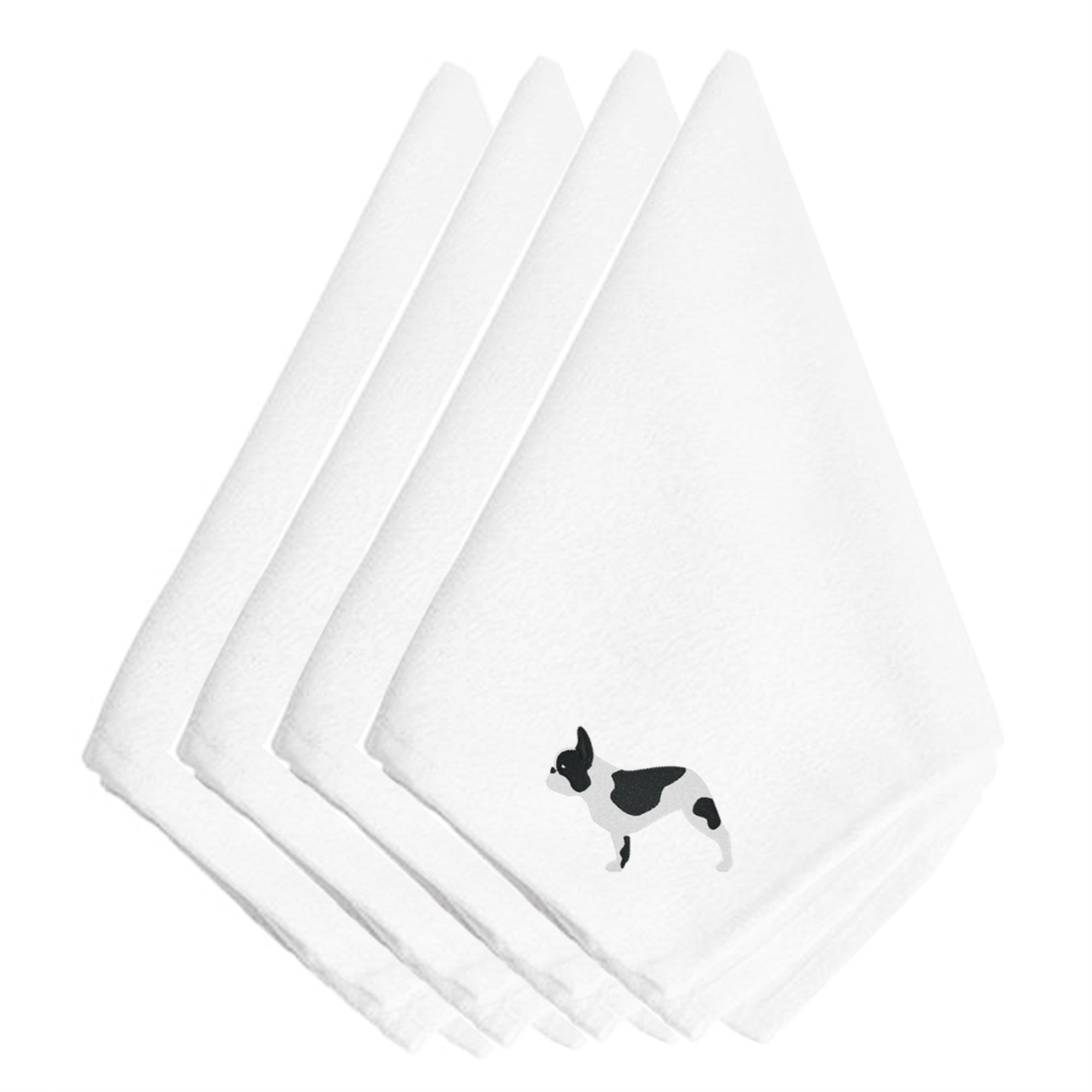 'Caroline'S Treasures Bb3441Npke French Bulldog Embroidered Napkins (Set Of 4), 20'''', Multicolor''