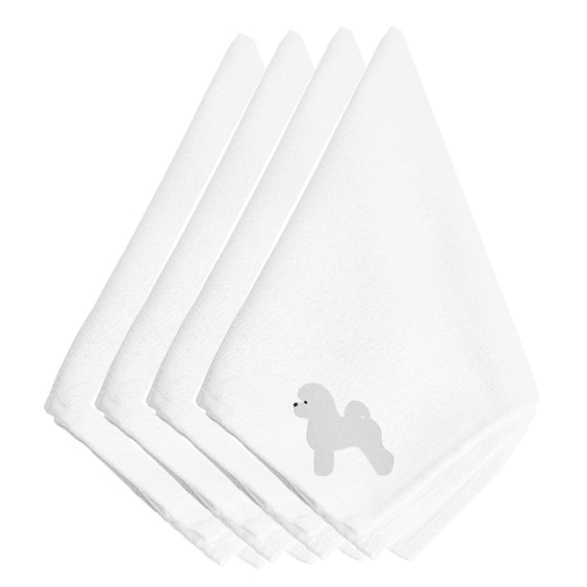 'Caroline'S Treasures Bb3445Npke Bichon Frise Embroidered Napkins (Set Of 4), 20'''', Multicolor''