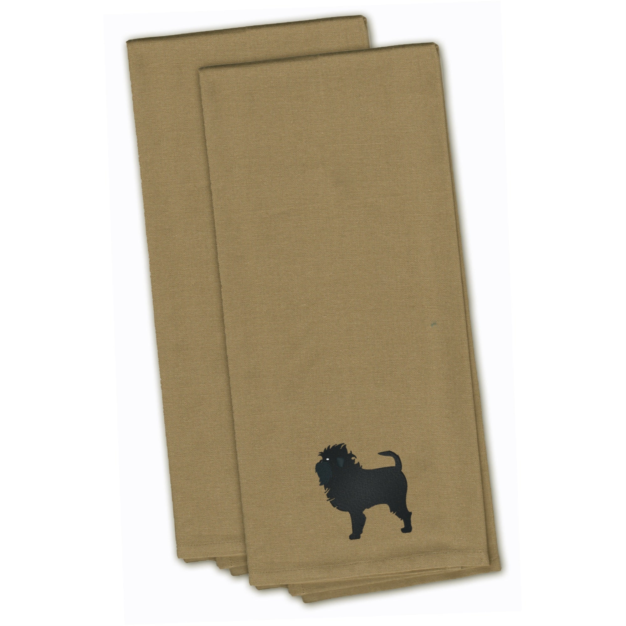 'Caroline'S Treasures Bb3448Tntwe Affenpinscher Tan Embroidered Kitchen Towel (Set Of 2), 28'''' X 19'''', Multicolor''