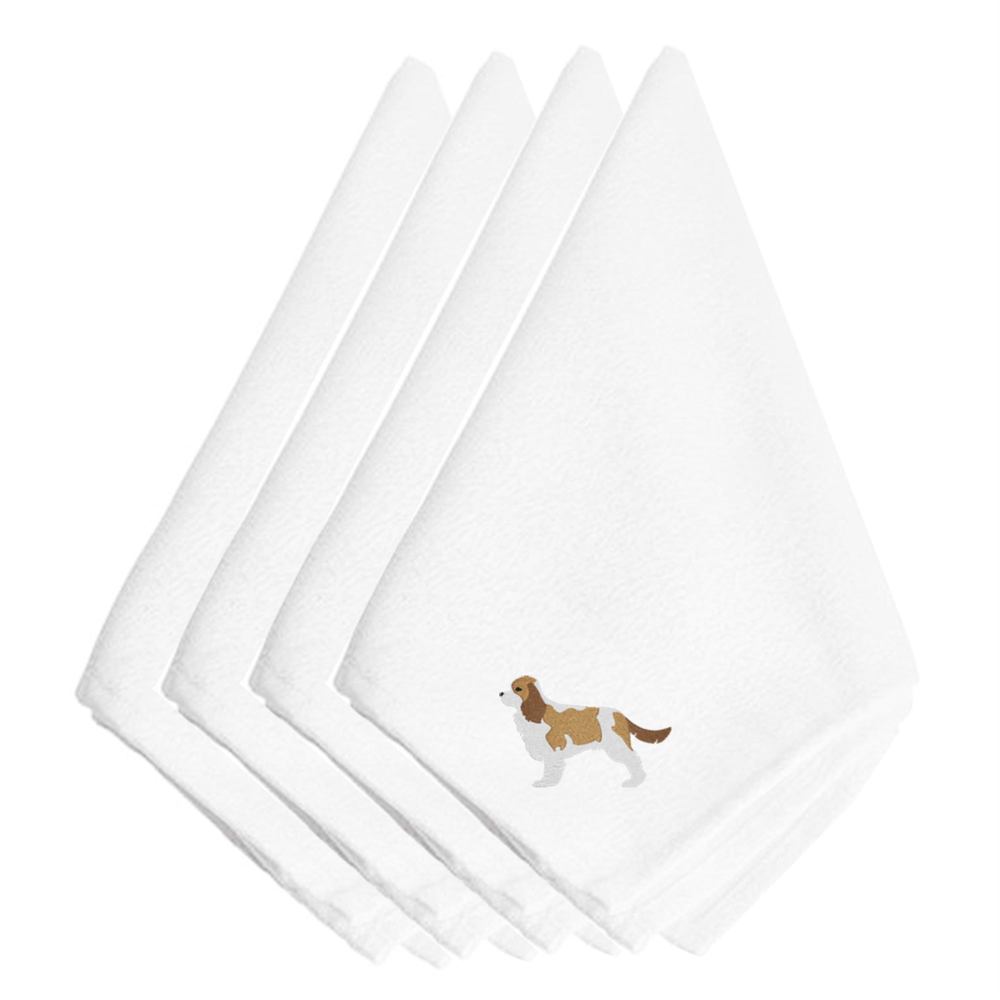 'Caroline'S Treasures Bb3449Npke Cavalier King Charles Spaniel Embroidered Napkins (Set Of 4), 20'''', Multicolor''
