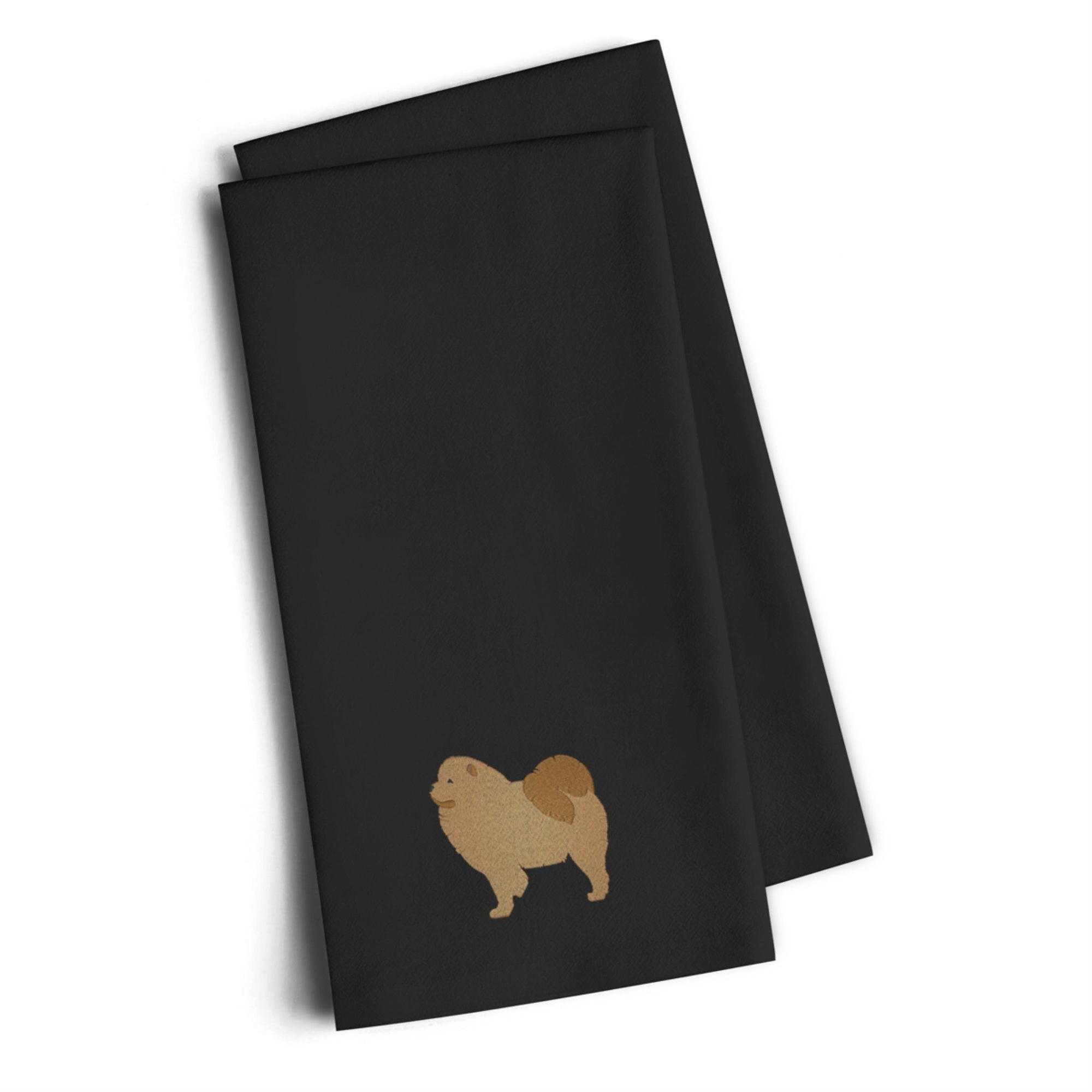 'Caroline'S Treasures Bb3451Bktwe Chow Chow Black Embroidered Kitchen Towel (Set Of 2), 28'''' H X 19'''' W, Multicolor''