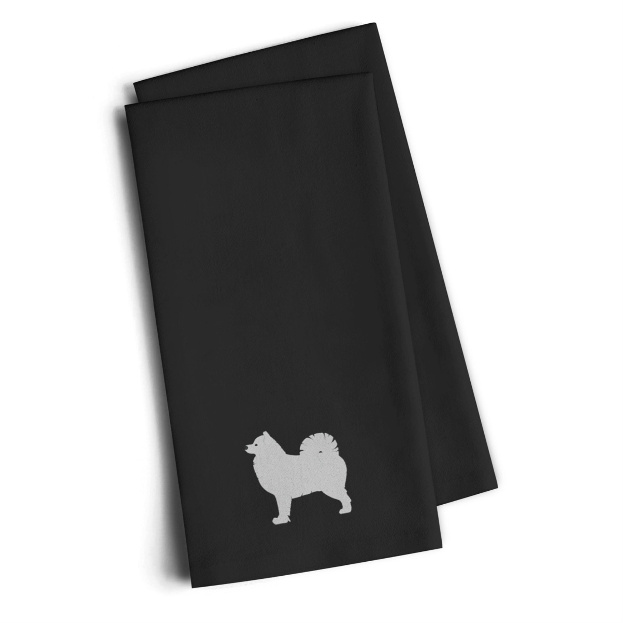 'Caroline'S Treasures Bb3459Bktwe Samoyed Black Embroidered Kitchen Towel (Set Of 2), 28'''' H X 19'''' W, Multicolor''