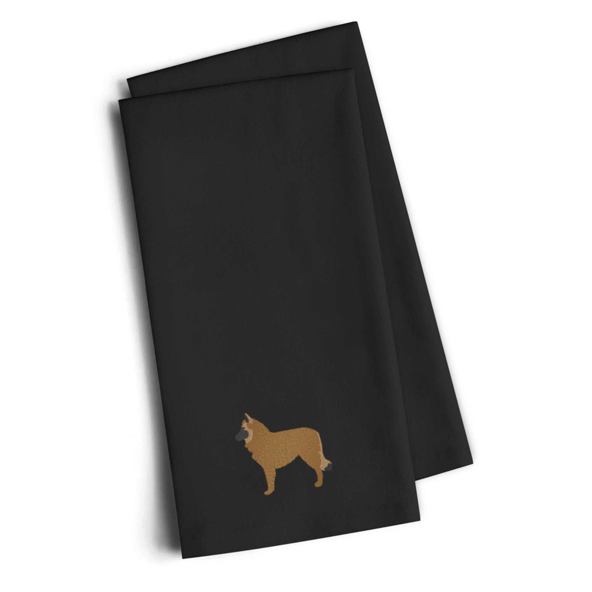 'Caroline'S Treasures Bb3461Bktwe Belgian Shepherd Black Embroidered Kitchen Towel (Set Of 2), 28'''' H X 19'''' W, Multicolor'