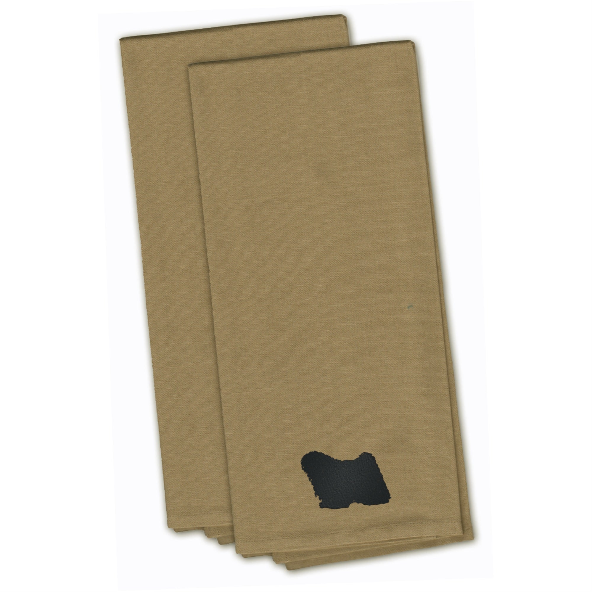 'Caroline'S Treasures Bb3463Tntwe Puli Tan Embroidered Kitchen Towel (Set Of 2), 28'''' X 19'''', Multicolor''