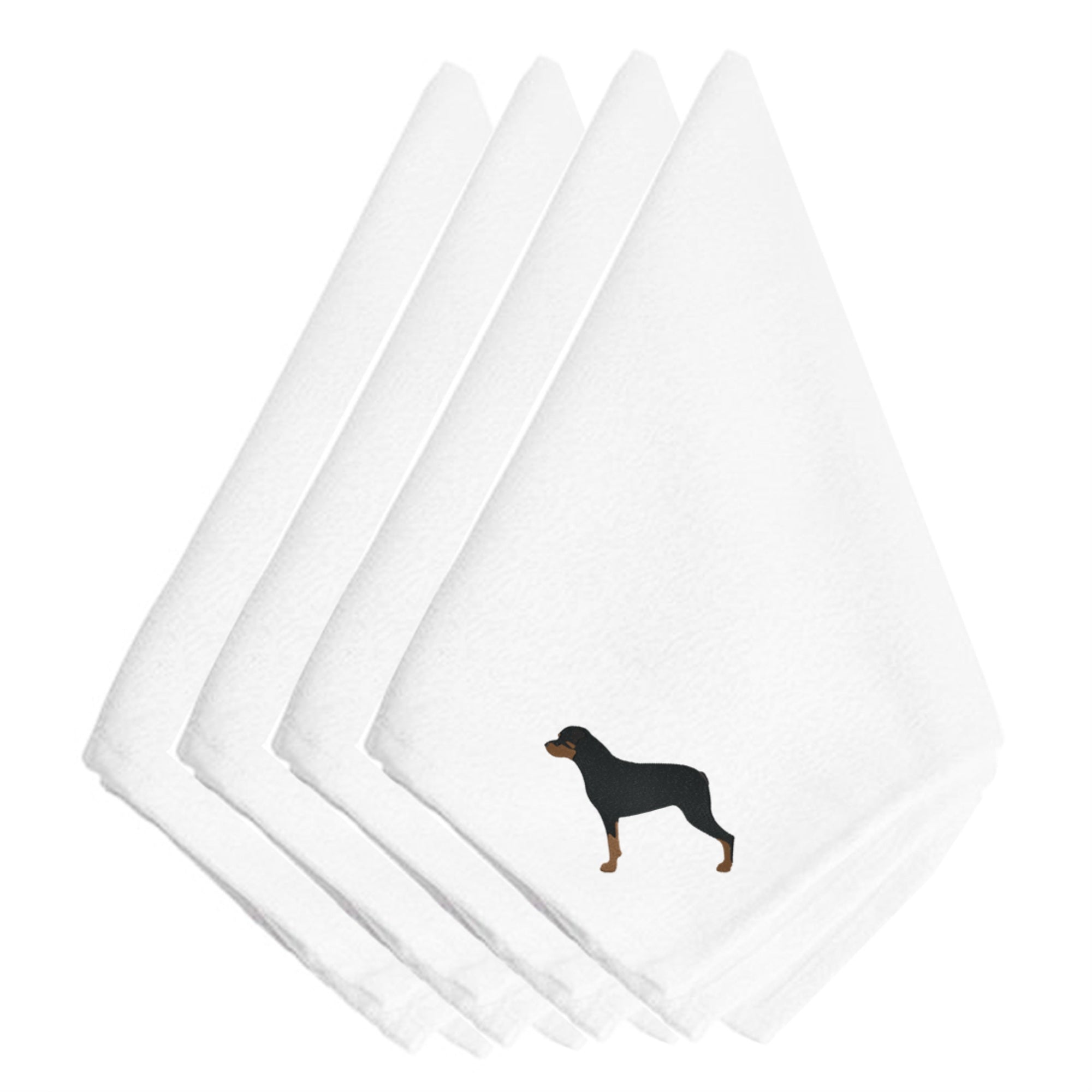 'Caroline'S Treasures Bb3466Npke Rottweiler Embroidered Napkins (Set Of 4), 20'''', Multicolor''