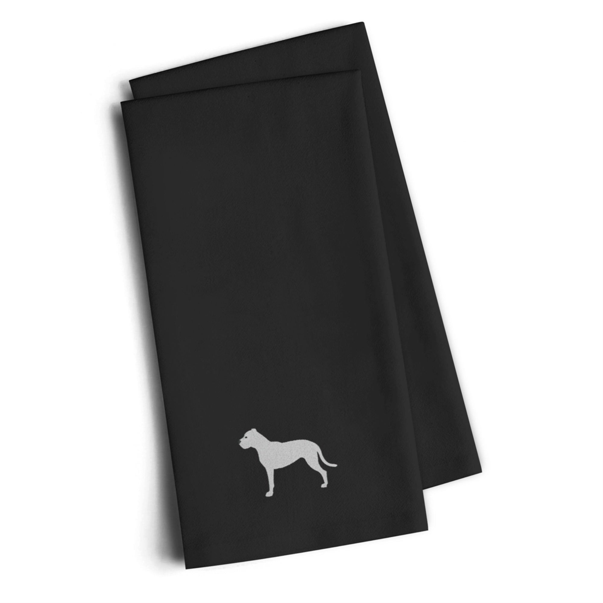 'Caroline'S Treasures Bb3467Bktwe Dogo Argentino Black Embroidered Kitchen Towel (Set Of 2), 28'''' H X 19'''' W, Multicolor''