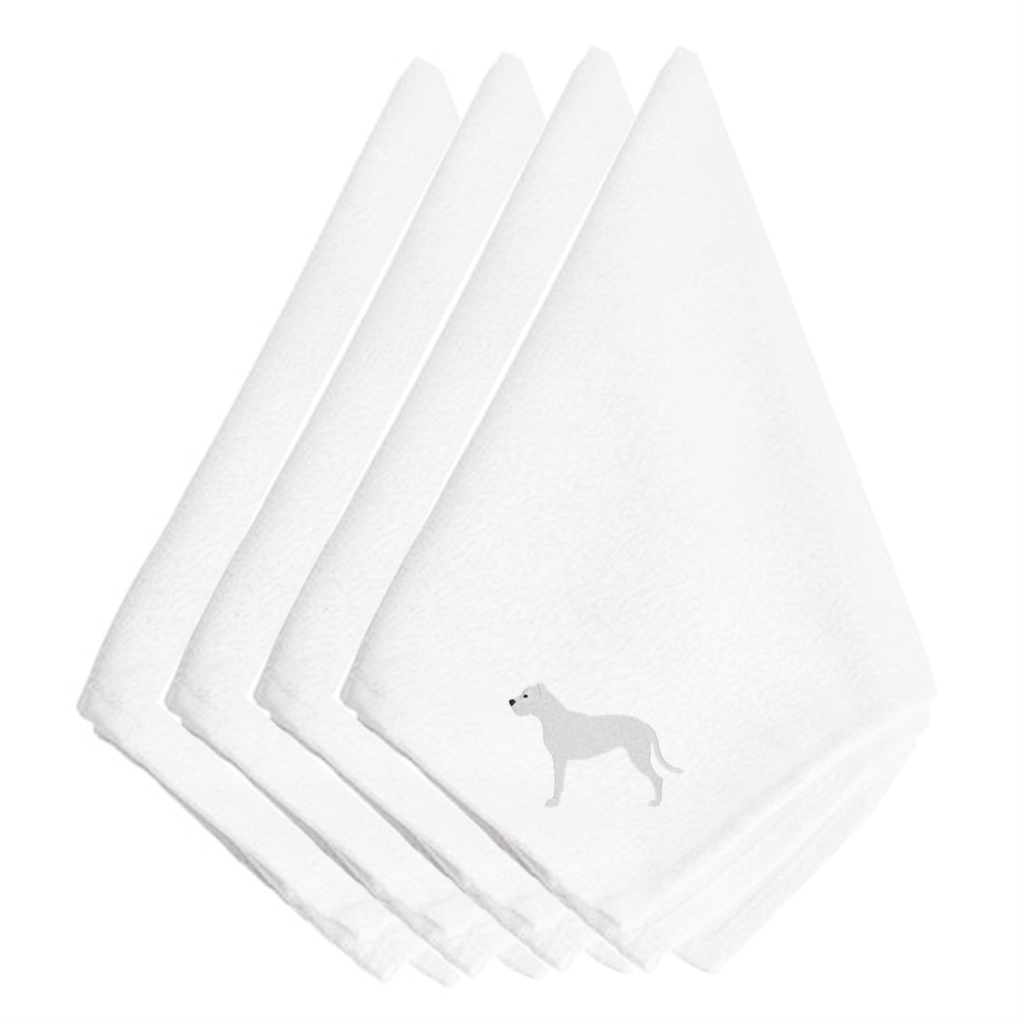 'Caroline'S Treasures Bb3467Npke Dogo Argentino Embroidered Napkins (Set Of 4), 20'''', Multicolor''