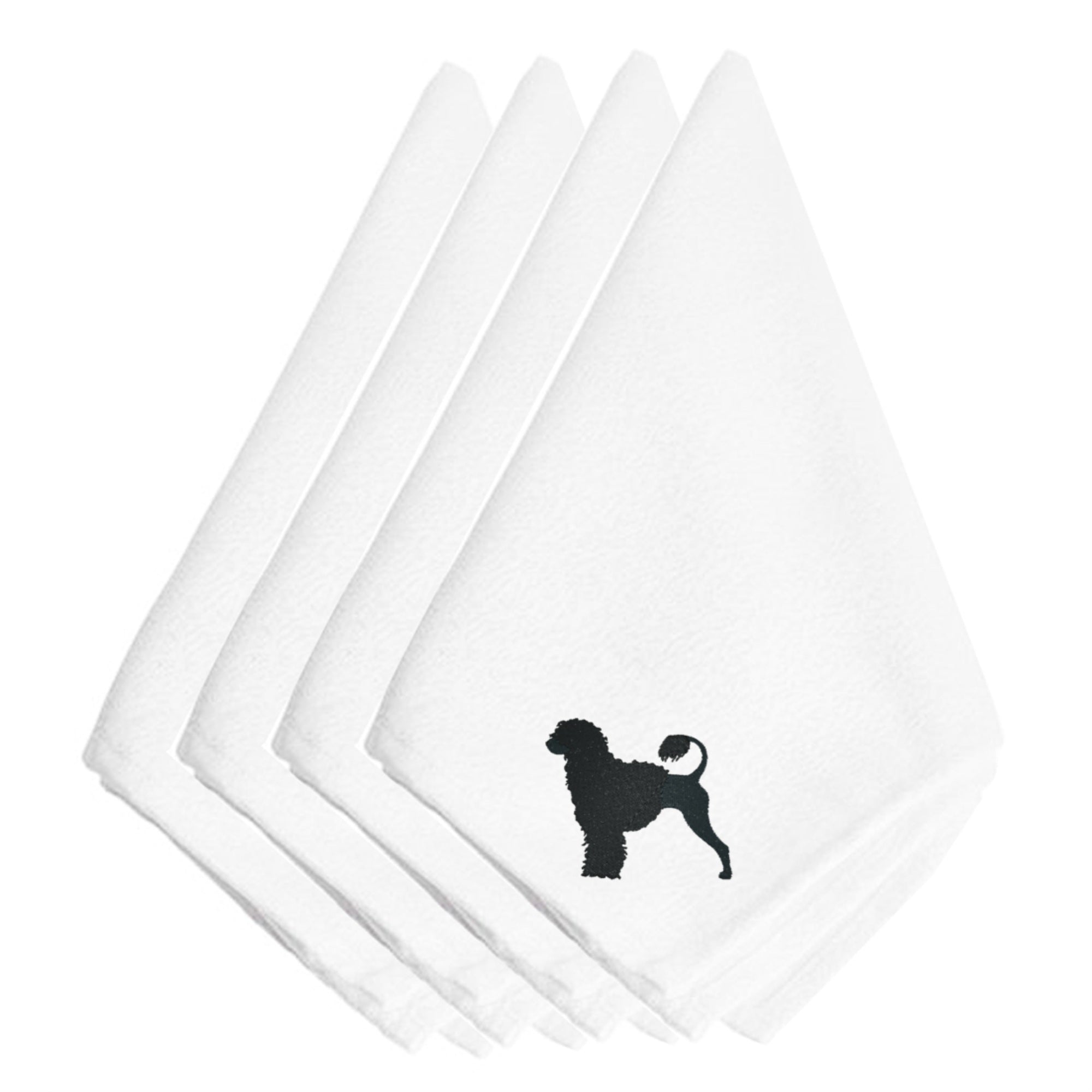'Caroline'S Treasures Bb3468Npke Portuguese Water Dog Embroidered Napkins (Set Of 4), 20'''', Multicolor''