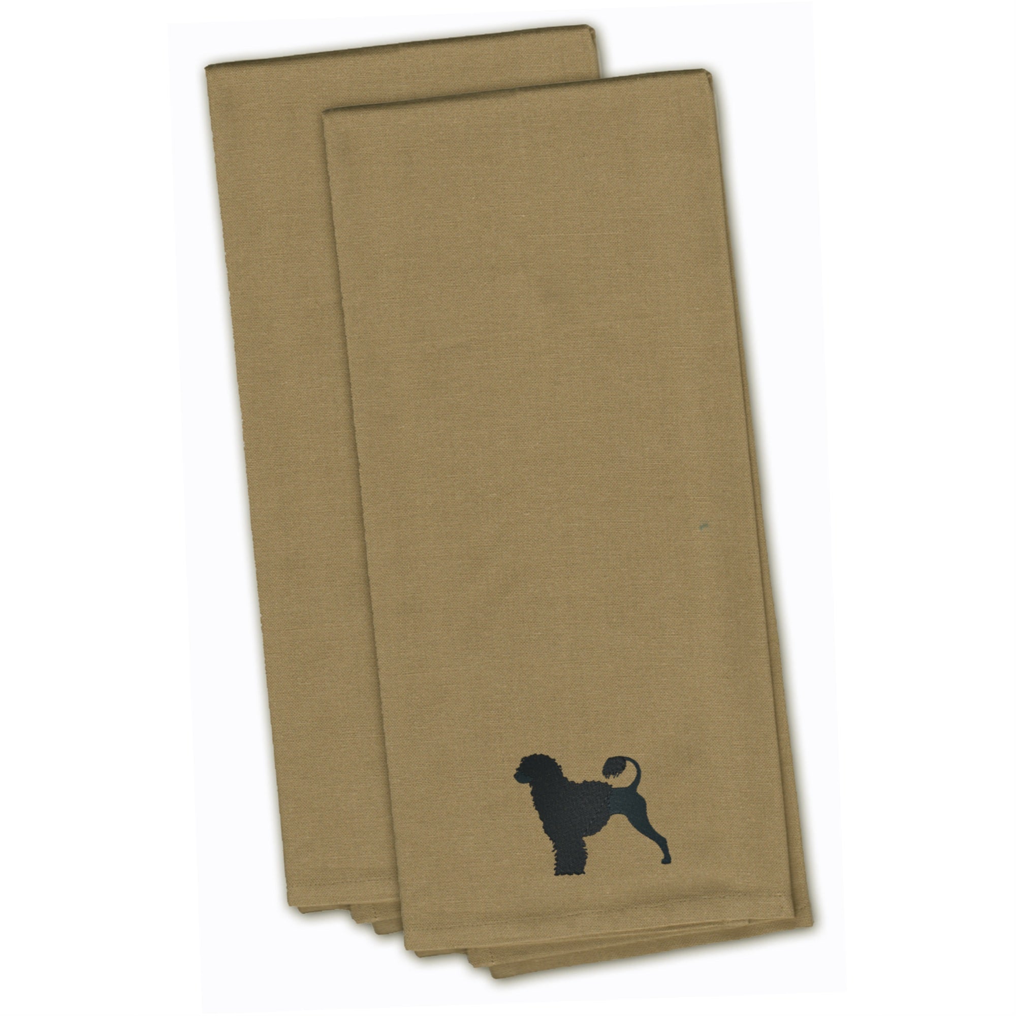 'Caroline'S Treasures Bb3468Tntwe Portuguese Water Dog Tan Embroidered Kitchen Towel (Set Of 2), 28'''' X 19'''', Multicolor''