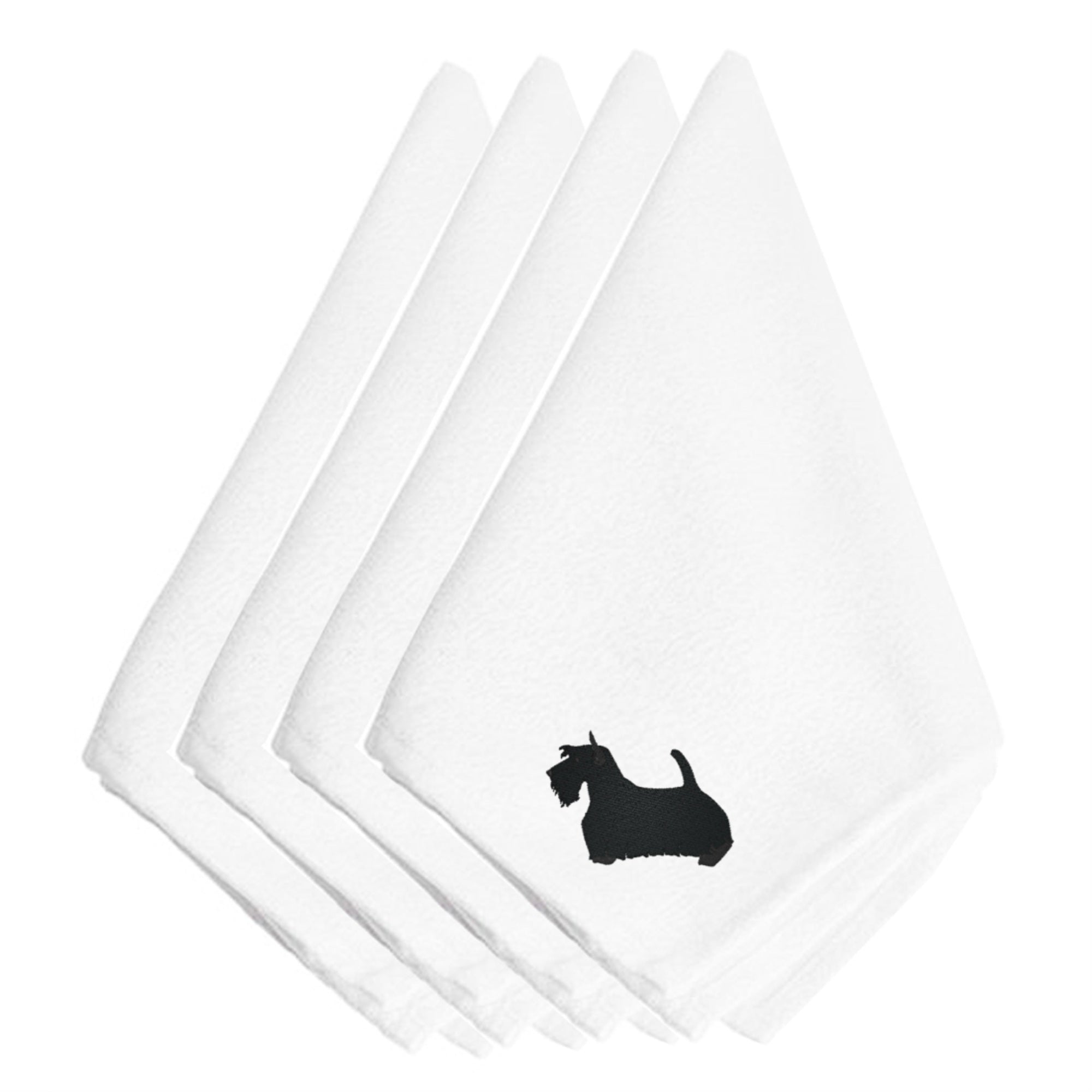 'Caroline'S Treasures Bb3469Npke Scottish Terrier Embroidered Napkins (Set Of 4), 20'''', Multicolor''