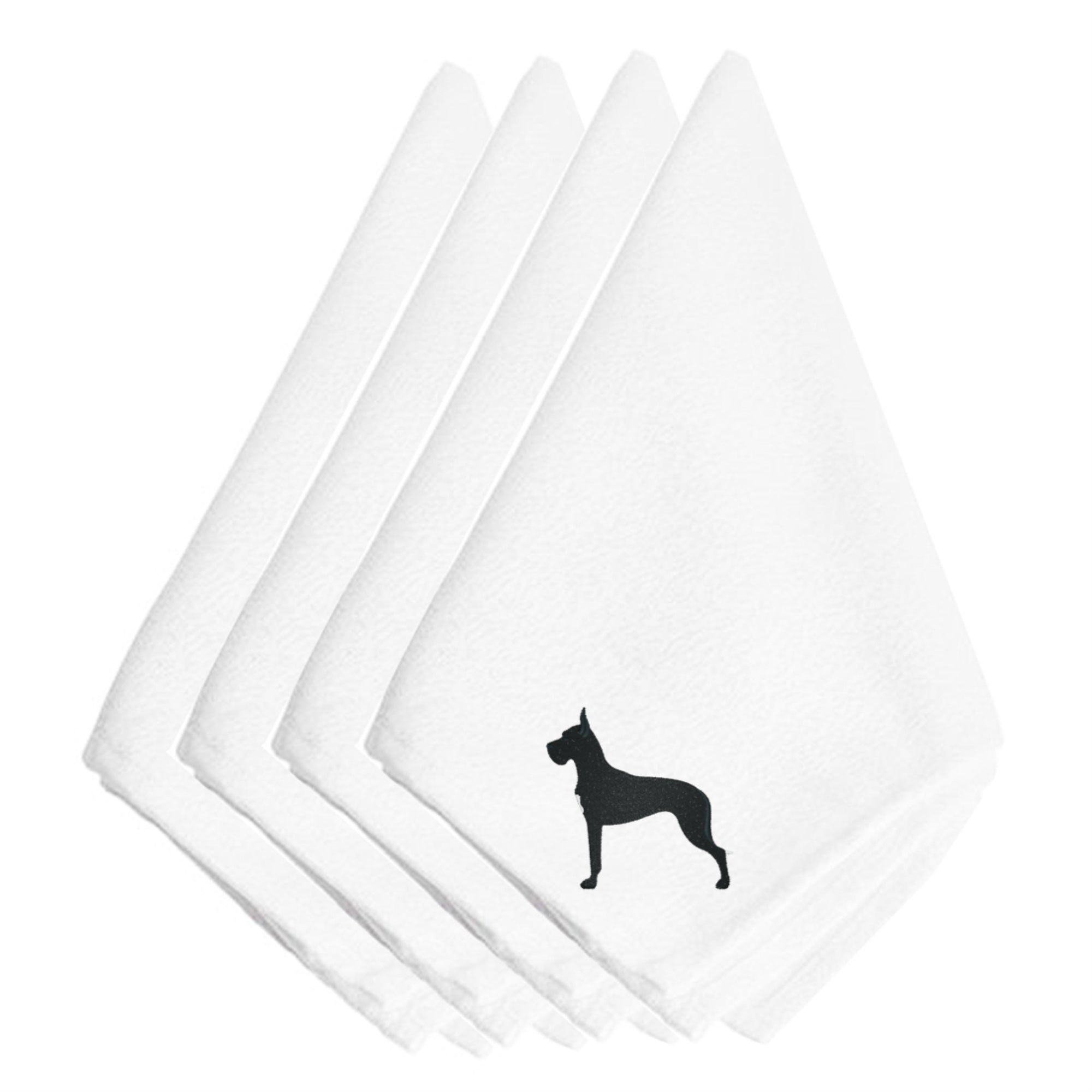 'Caroline'S Treasures Bb3475Npke Great Dane Embroidered Napkins (Set Of 4), 20'''', Multicolor''