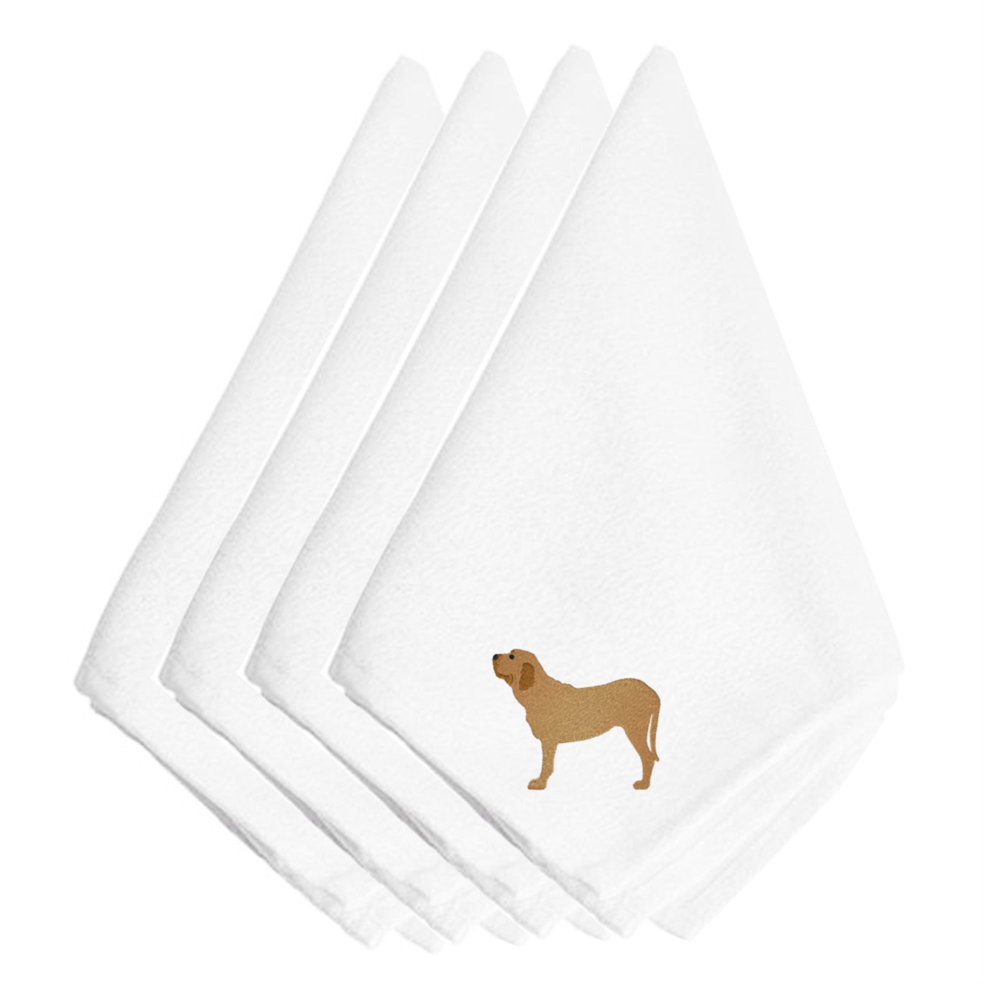 'Caroline'S Treasures Bb3479Npke Fila Brasileiro Embroidered Napkins (Set Of 4), 20'''', Multicolor''