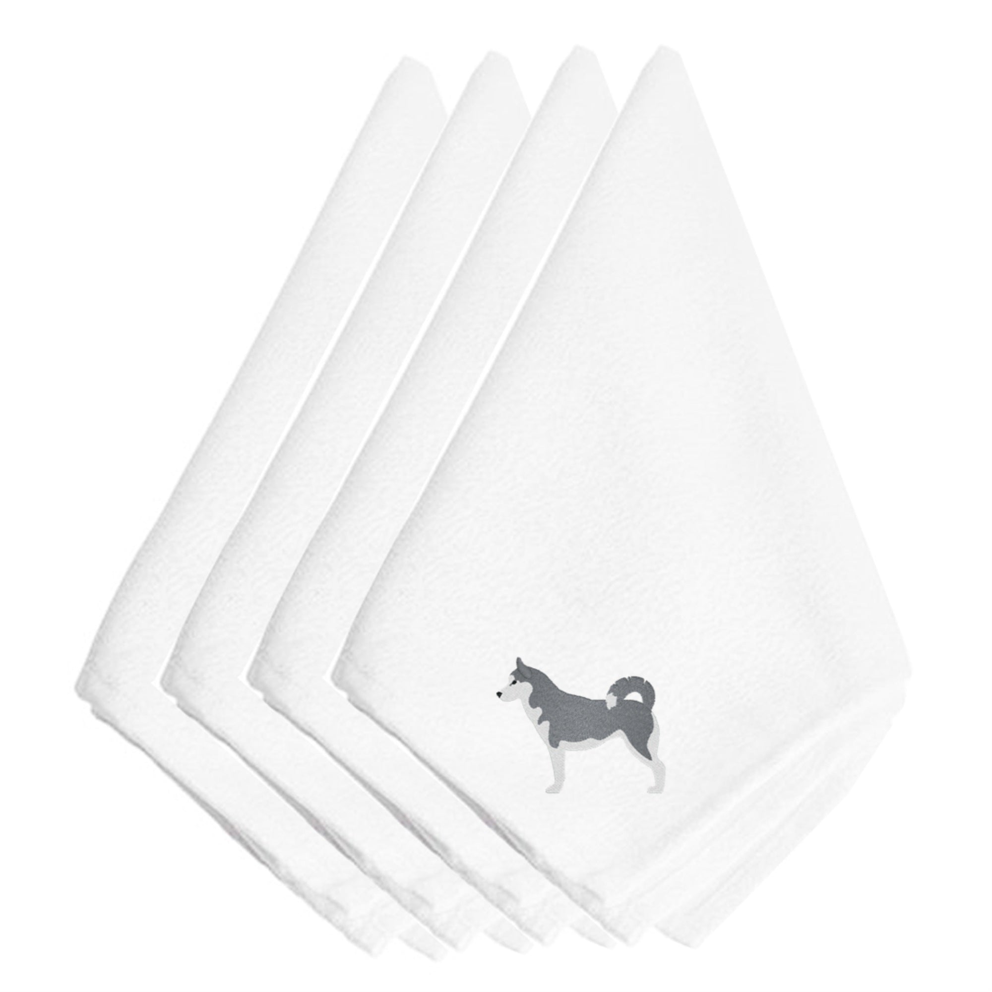 'Caroline'S Treasures Bb3480Npke Siberian Husky Embroidered Napkins (Set Of 4), 20'''', Multicolor''