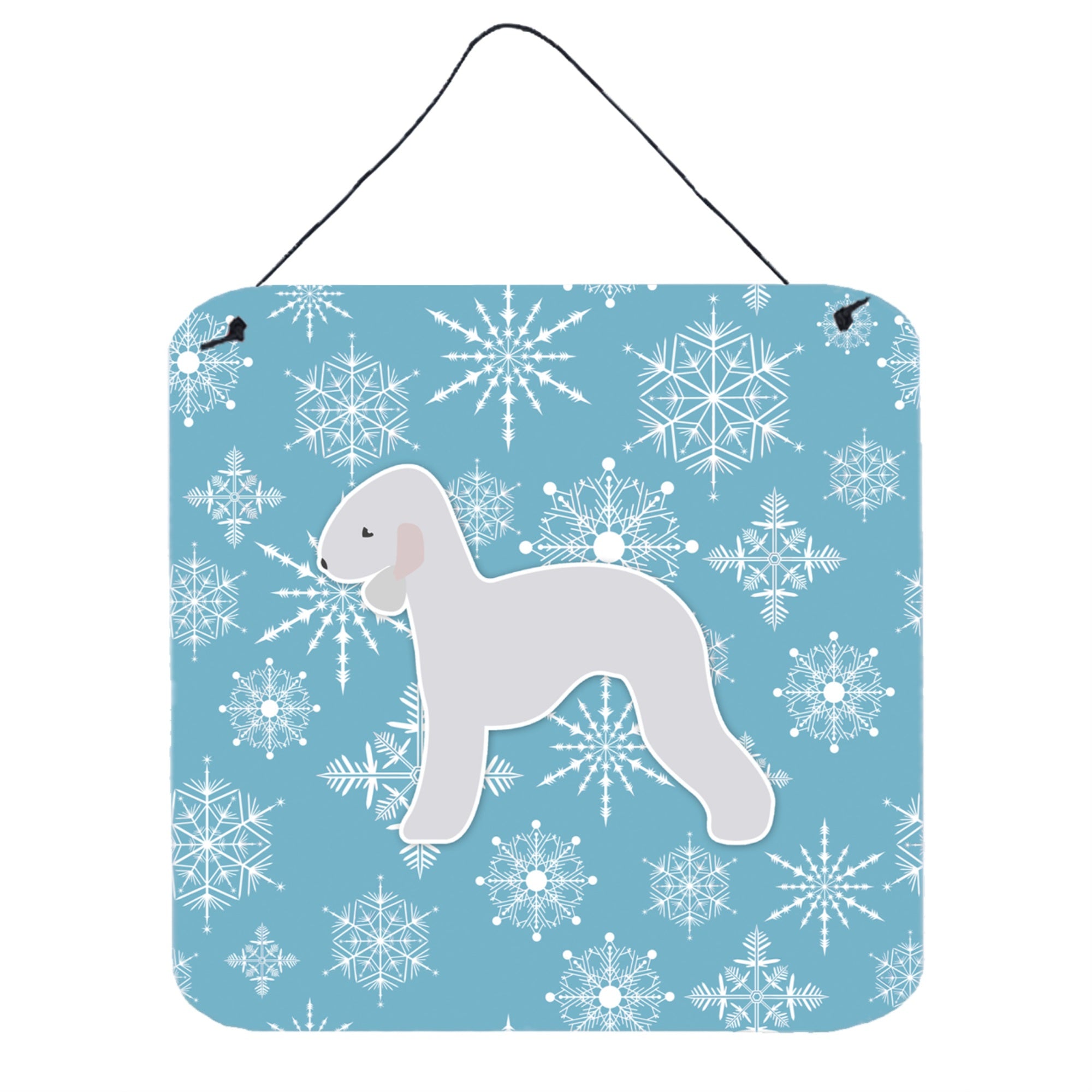 'Caroline'S Treasures Winter Snowflake Bedlington Terrier Wall Or Door Hanging Prints Bb3494Ds66, 6'''' X 6'''', Multicolor''