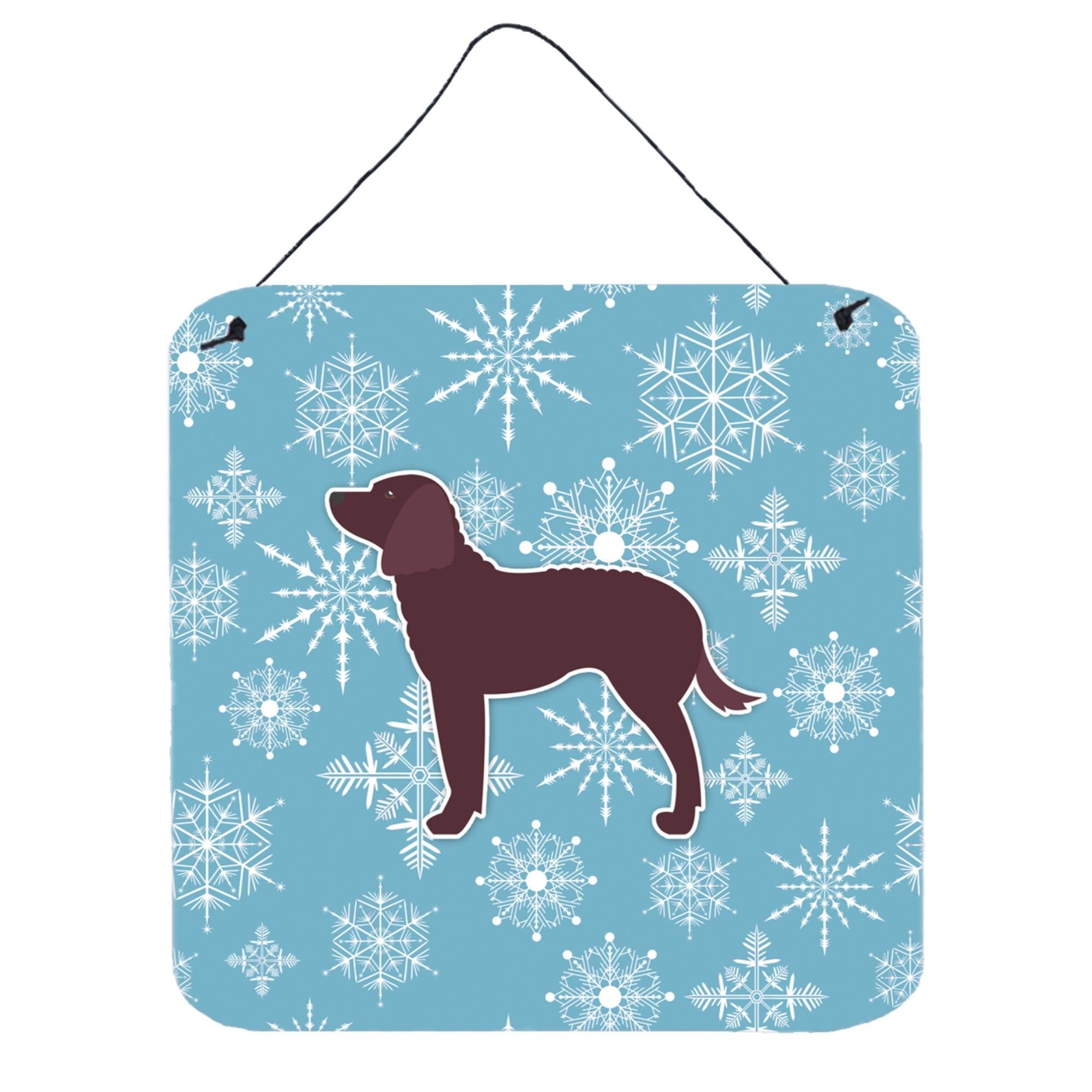 'Caroline'S Treasures Winter Snowflake American Water Spaniel Wall Or Door Hanging Prints Bb3501Ds66, 6'''' X 6'''', Multicolor