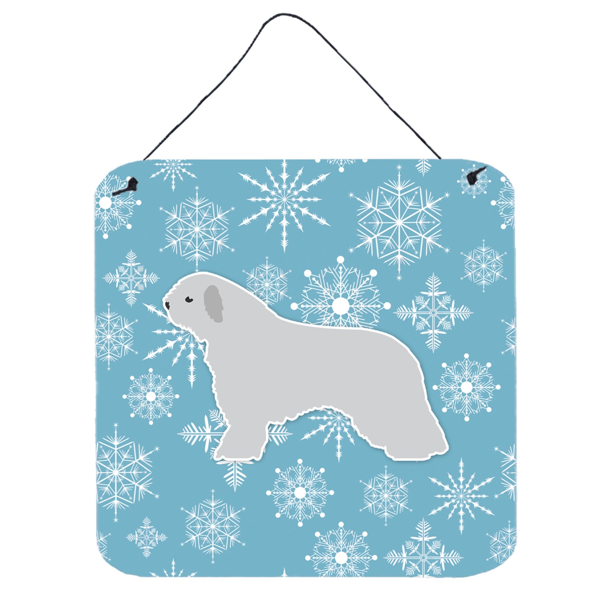 'Caroline'S Treasures Winter Snowflake Spanish Water Dog Wall Or Door Hanging Prints Bb3515Ds66, 6'''' X 6'''', Multicolor''