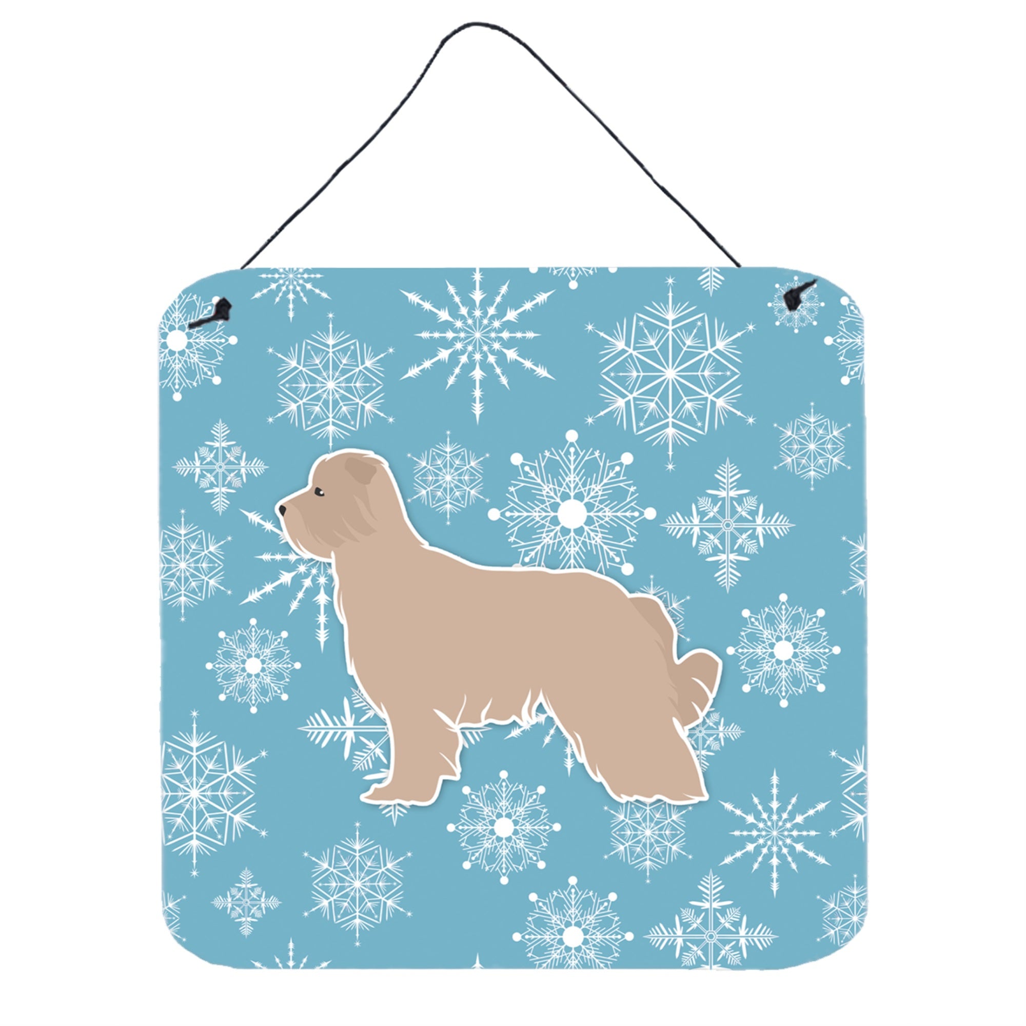 'Caroline'S Treasures Winter Snowflake Pyrenean Shepherd Wall Or Door Hanging Prints Bb3518Ds66, 6'''' X 6'''', Multicolor''