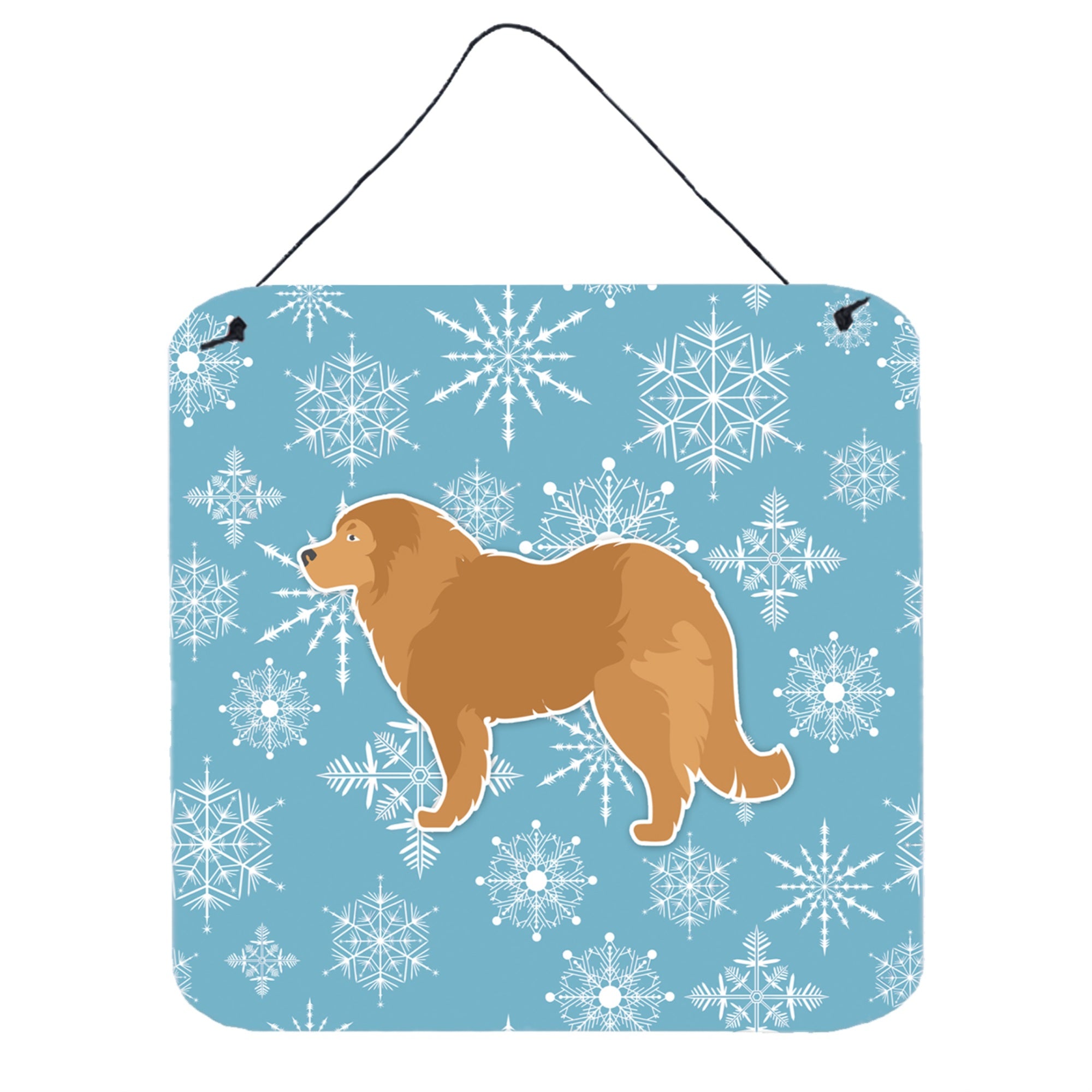 'Caroline'S Treasures Winter Snowflake Caucasian Shepherd Dog Wall Or Door Hanging Prints Bb3525Ds66, 6'''' X 6'''', Multicolor