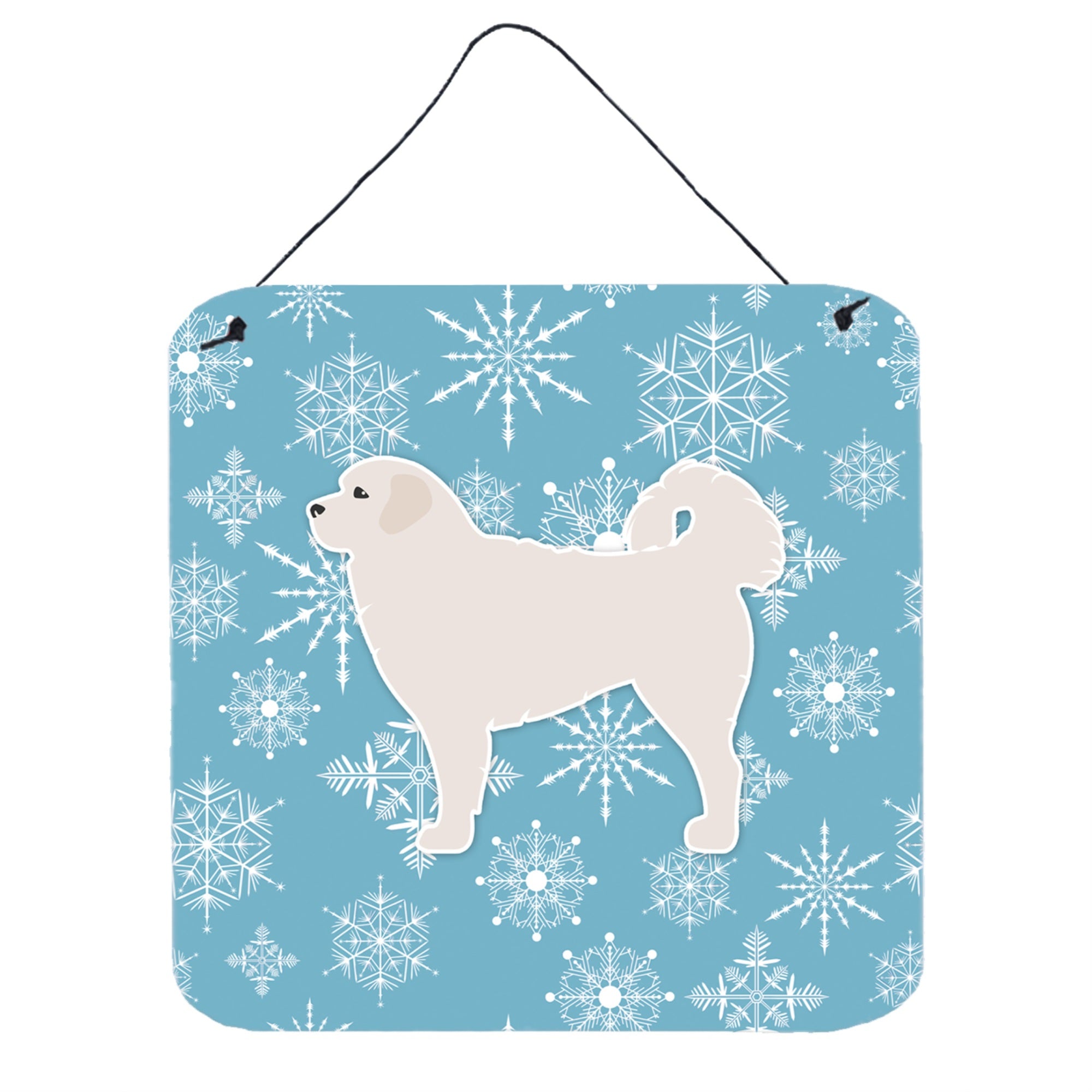 'Caroline'S Treasures Winter Snowflake Polish Tatra Sheepdog Wall Or Door Hanging Prints Bb3527Ds66, 6'''' X 6'''', Multicolor'