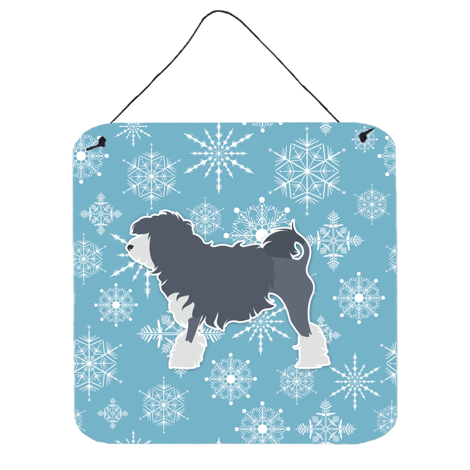 'Caroline'S Treasures Winter Snowflake Lowchen Wall Or Door Hanging Prints Bb3535Ds66, 6'''' X 6'''', Multicolor''