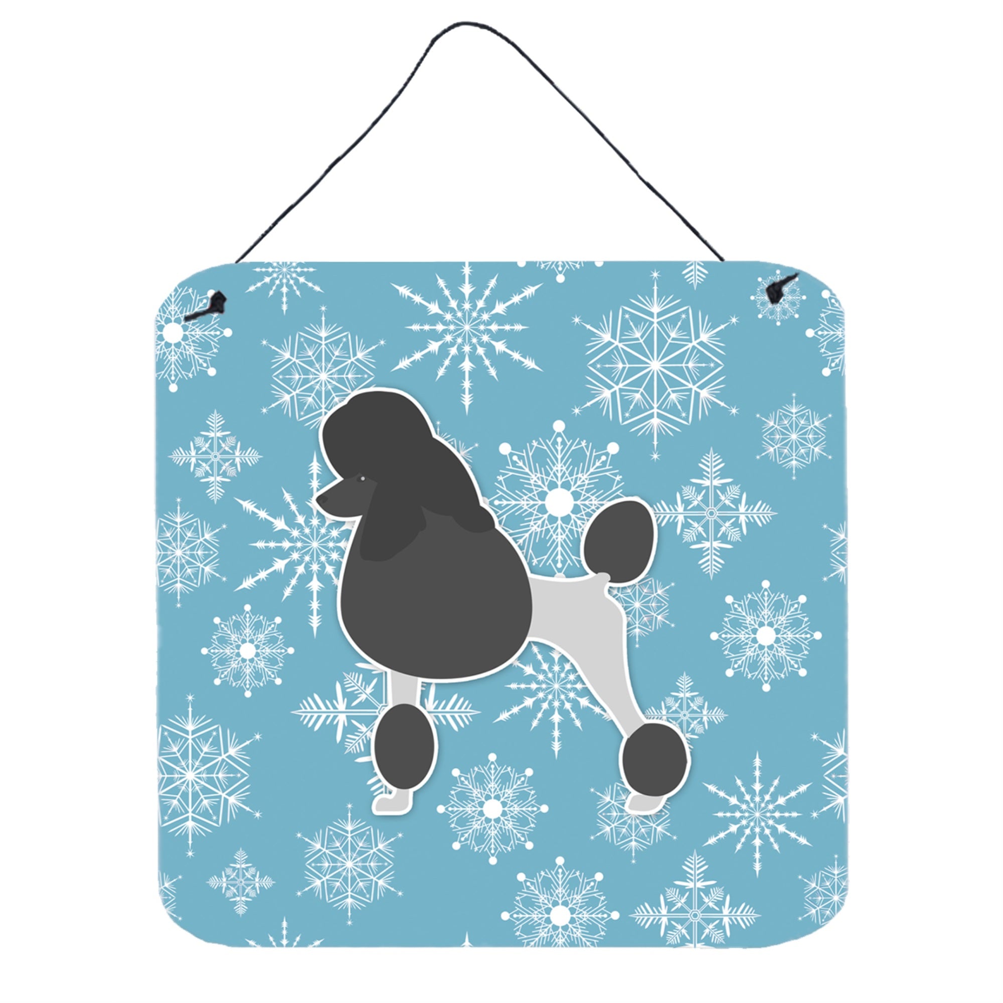 'Caroline'S Treasures Winter Snowflake Poodle Wall Or Door Hanging Prints Bb3539Ds66, 6'''' X 6'''', Multicolor''